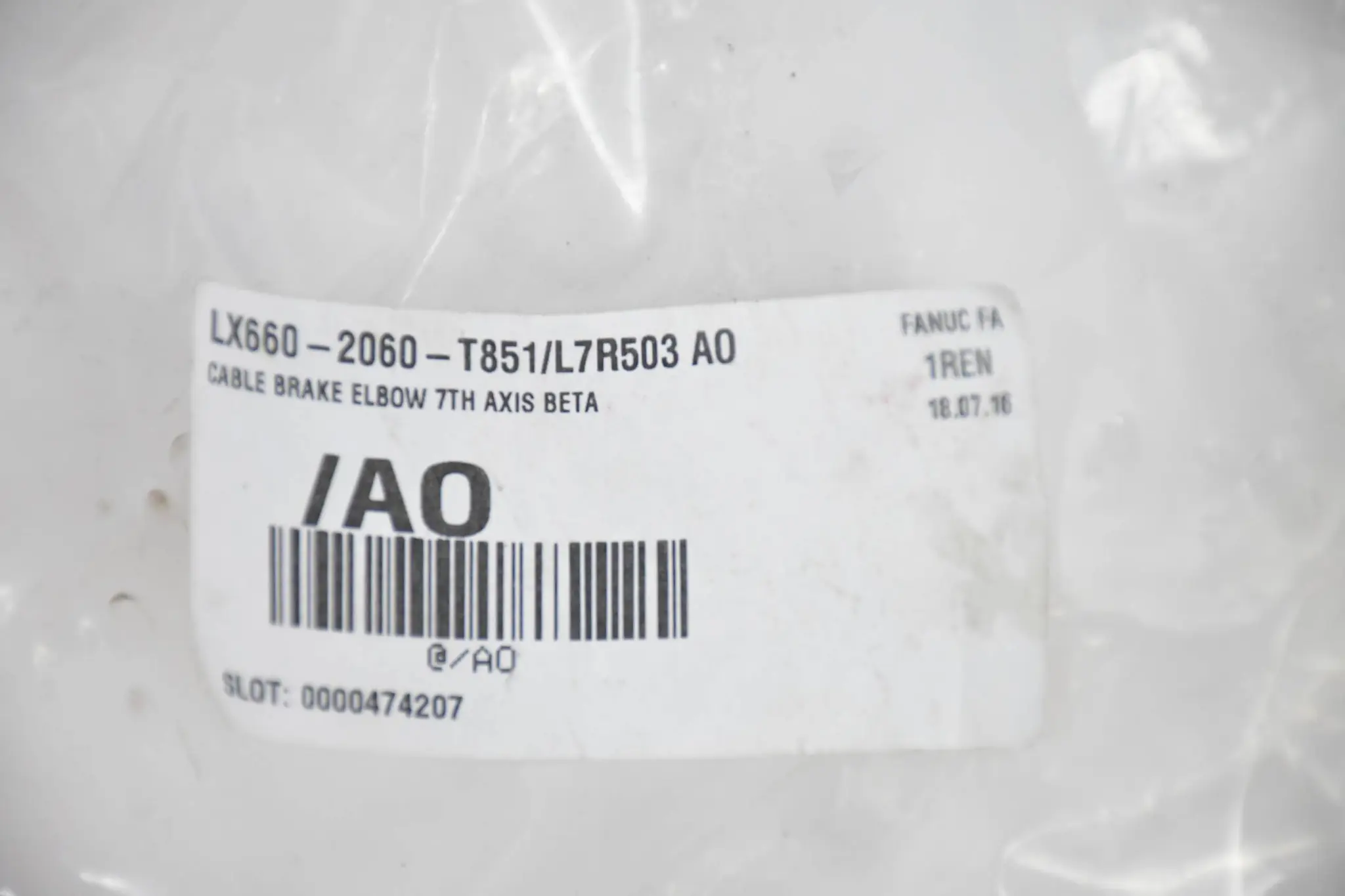 Produktfoto 1 von Fanuc LTD. cable brake elbow LX660-2060-T851/L7R503 AO