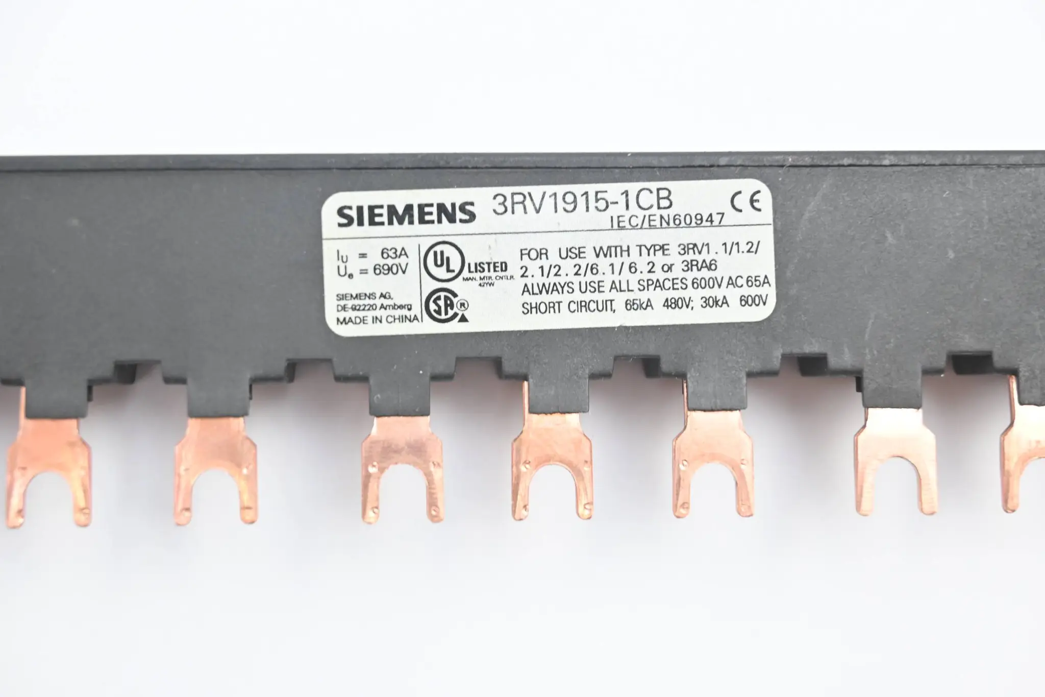 Produktfoto 1 von Siemens 3 Phasen Sammelschiene 3RV1915-1CB ( 3RV1 915-1CB )