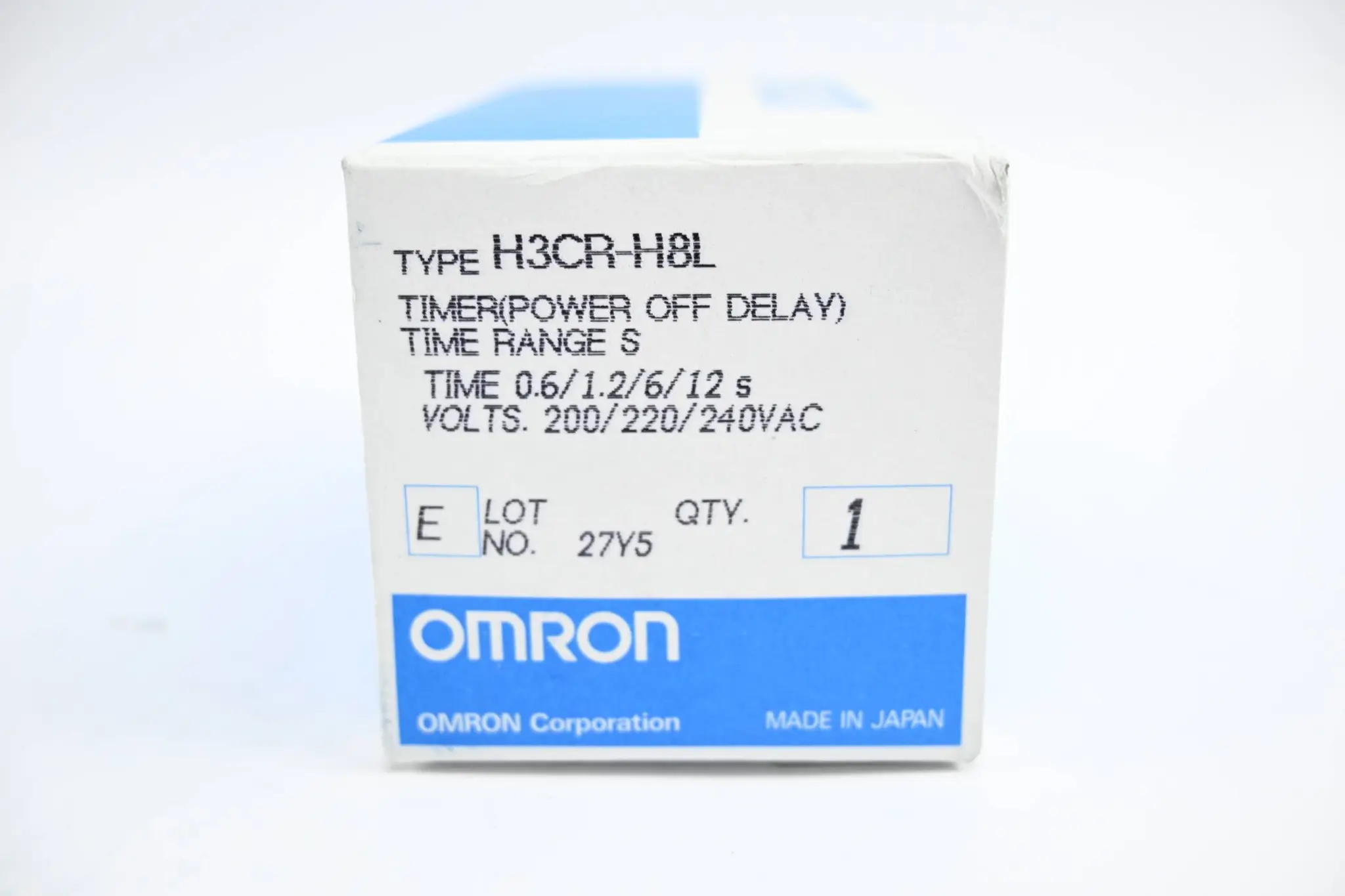Produktfoto 1 von Omron Timer Time Range S 0.6/1.2/6/12s 200/220/240 VAC ( H3CR-H8L )