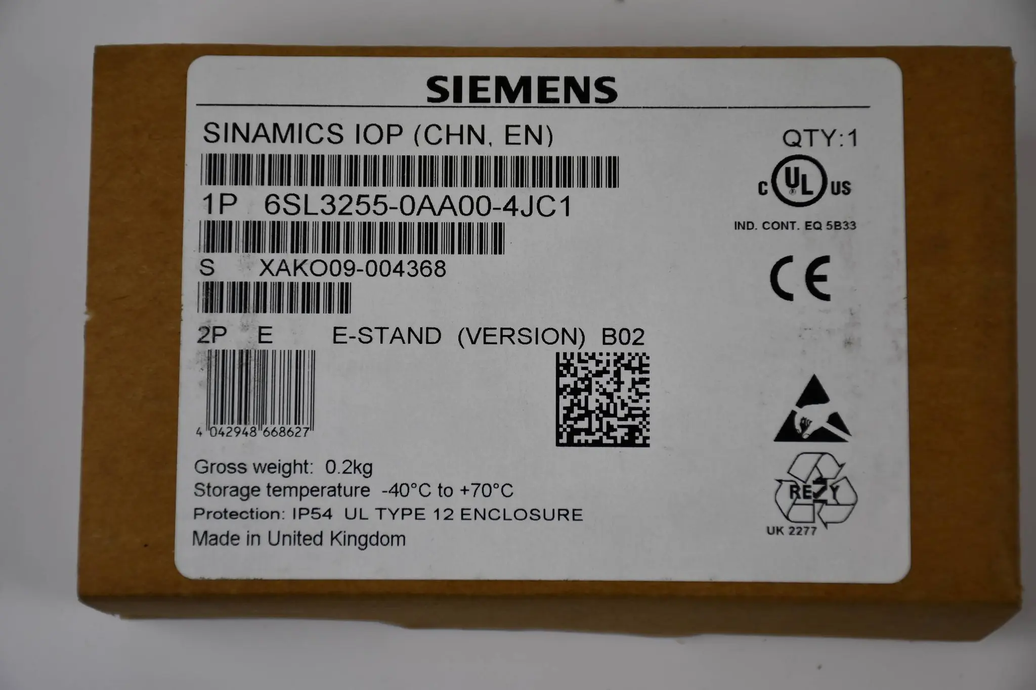 Produktfoto 1 von Siemens sinamics IOP 6SL3255-0AA00-4JC1 ( 6SL3 255-0AA00-4JC1 )