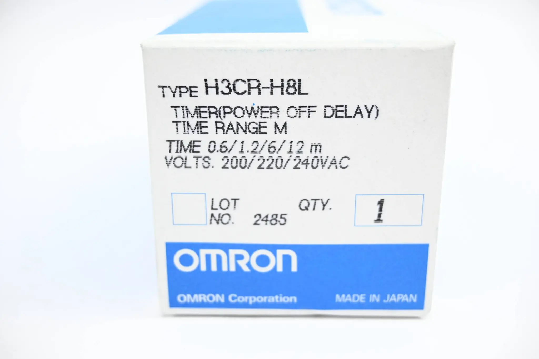 Produktfoto 1 von Omron Timer Time Range M 0.6/1.2/6/12m 200/220/240 VAC ( H3CR-H8L )