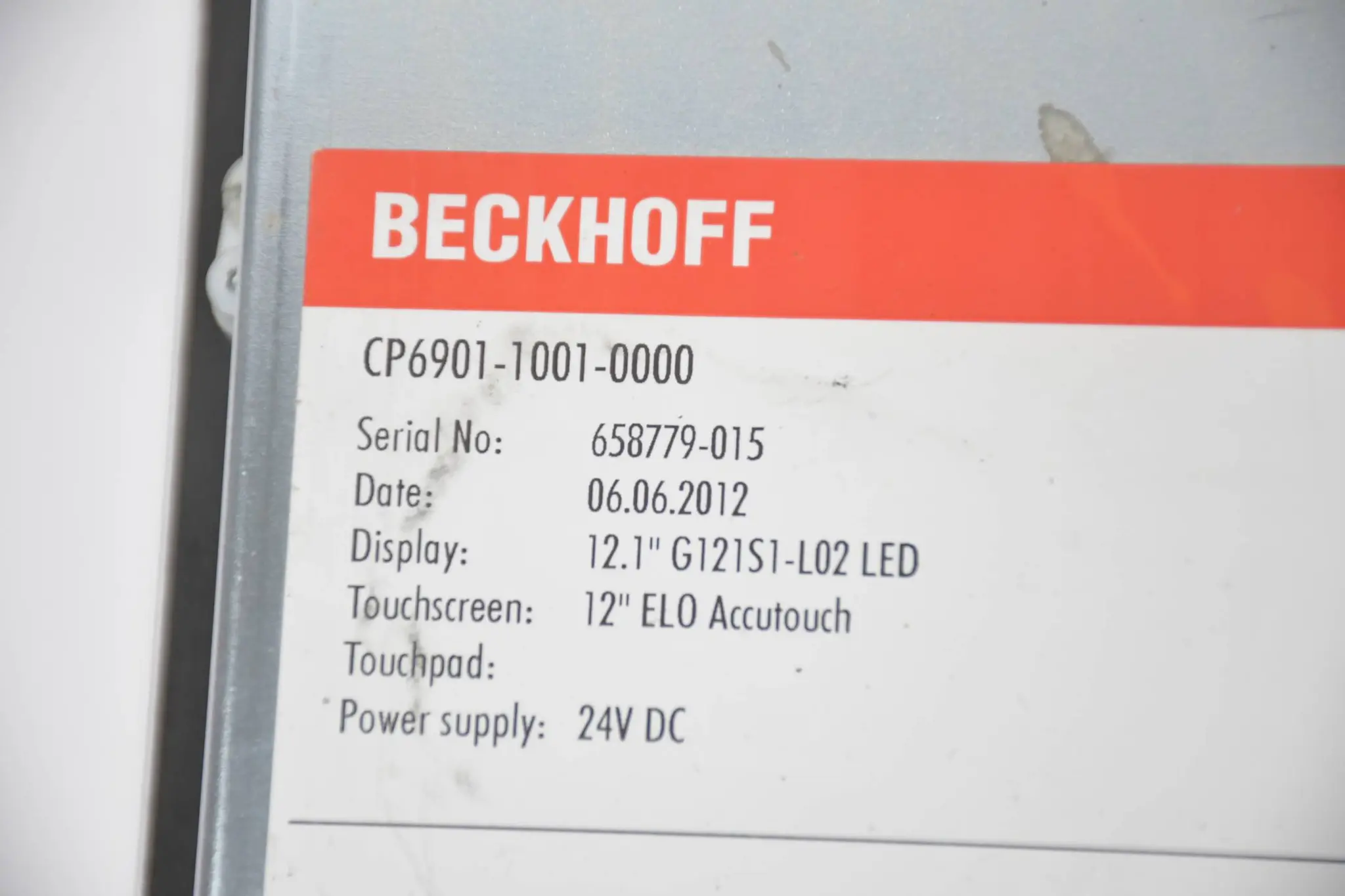 Produktfoto 1 von Beckhoff 12" Elo Accutouch Panel CP6901-1001-0000