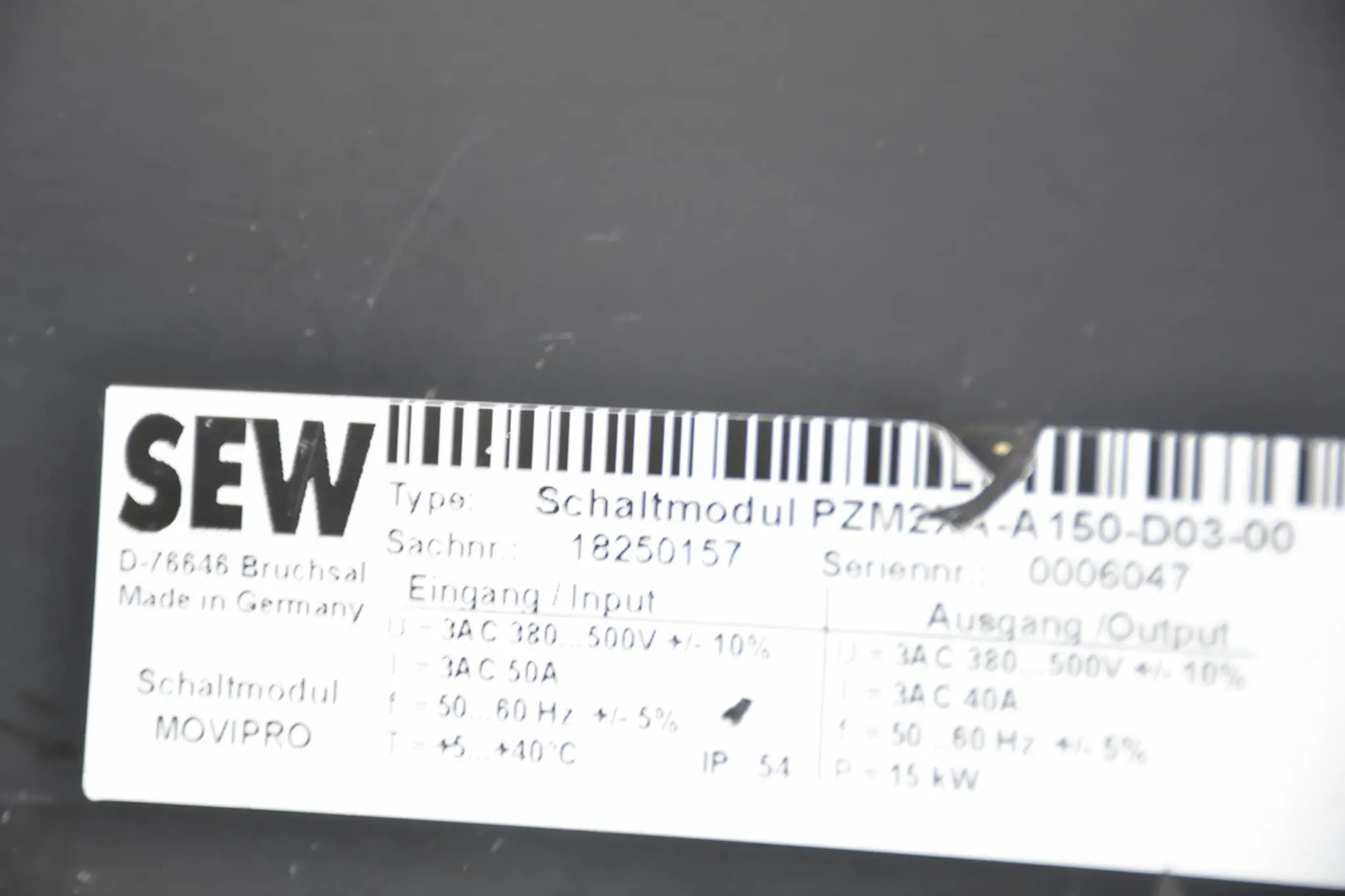 Produktfoto 1 von SEW Eurodrive Movipro® ADC Steuerung PHC21A-A022M1-P11A-00 inkl. Schaltmodul PZM
