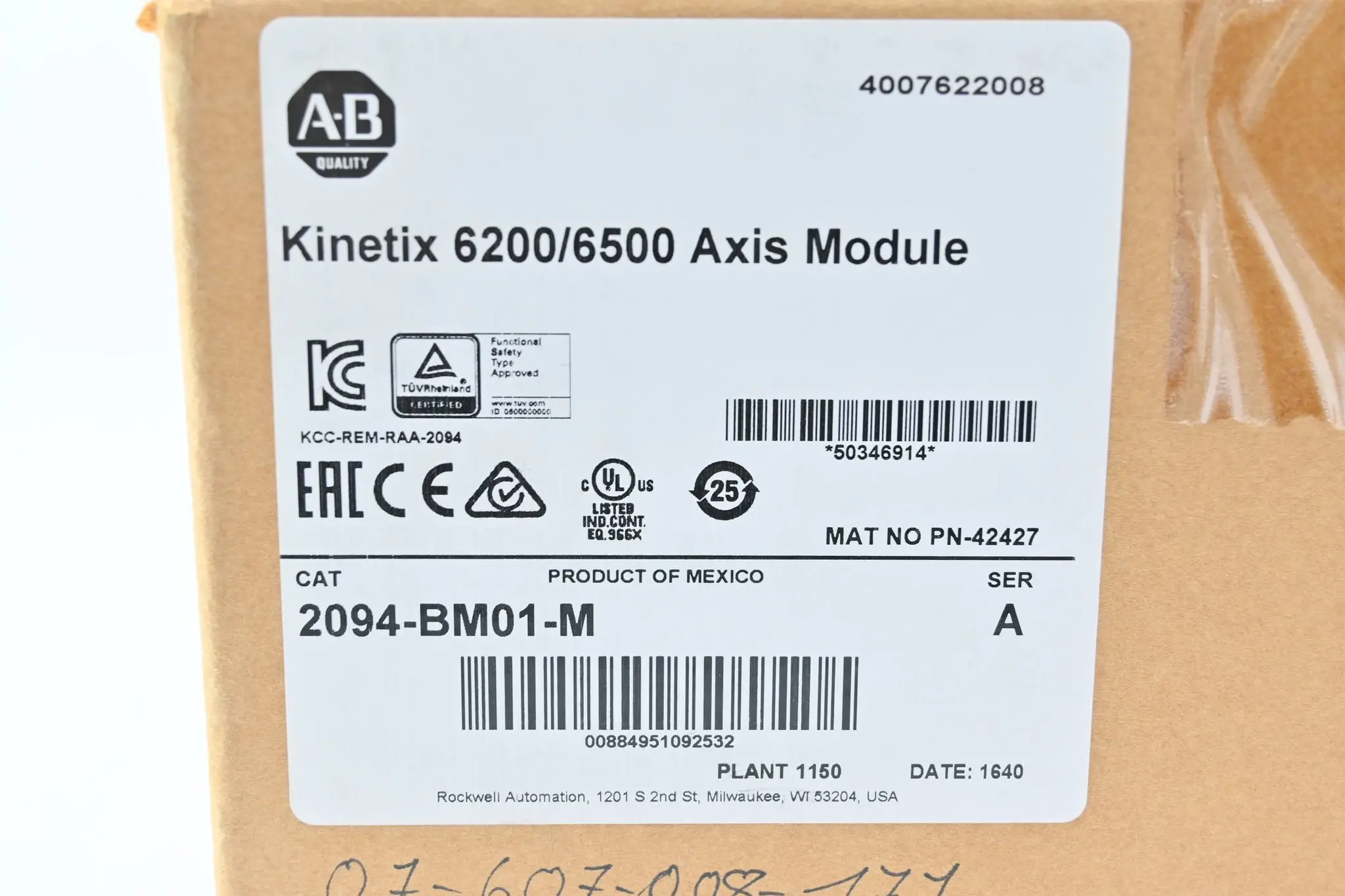 Produktfoto 1 von Allen Bradley Kinetix 6200/6500 Axis Modul 2094-BM01-M Ser. A