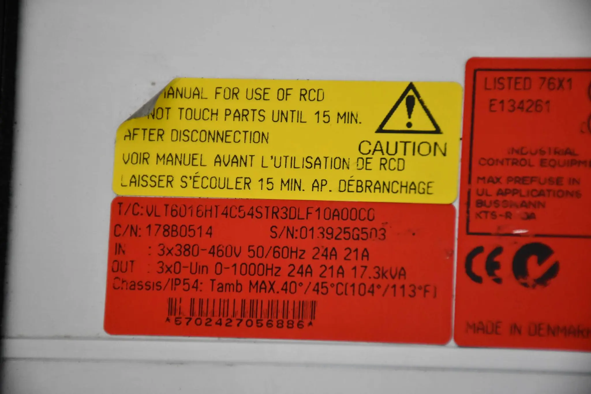 Produktfoto 1 von Danfoss VLT® 6000 HVAC Frequenzumrichter VLT6016HT4C54STR3DLF10A00C0 ( 178B0514 )