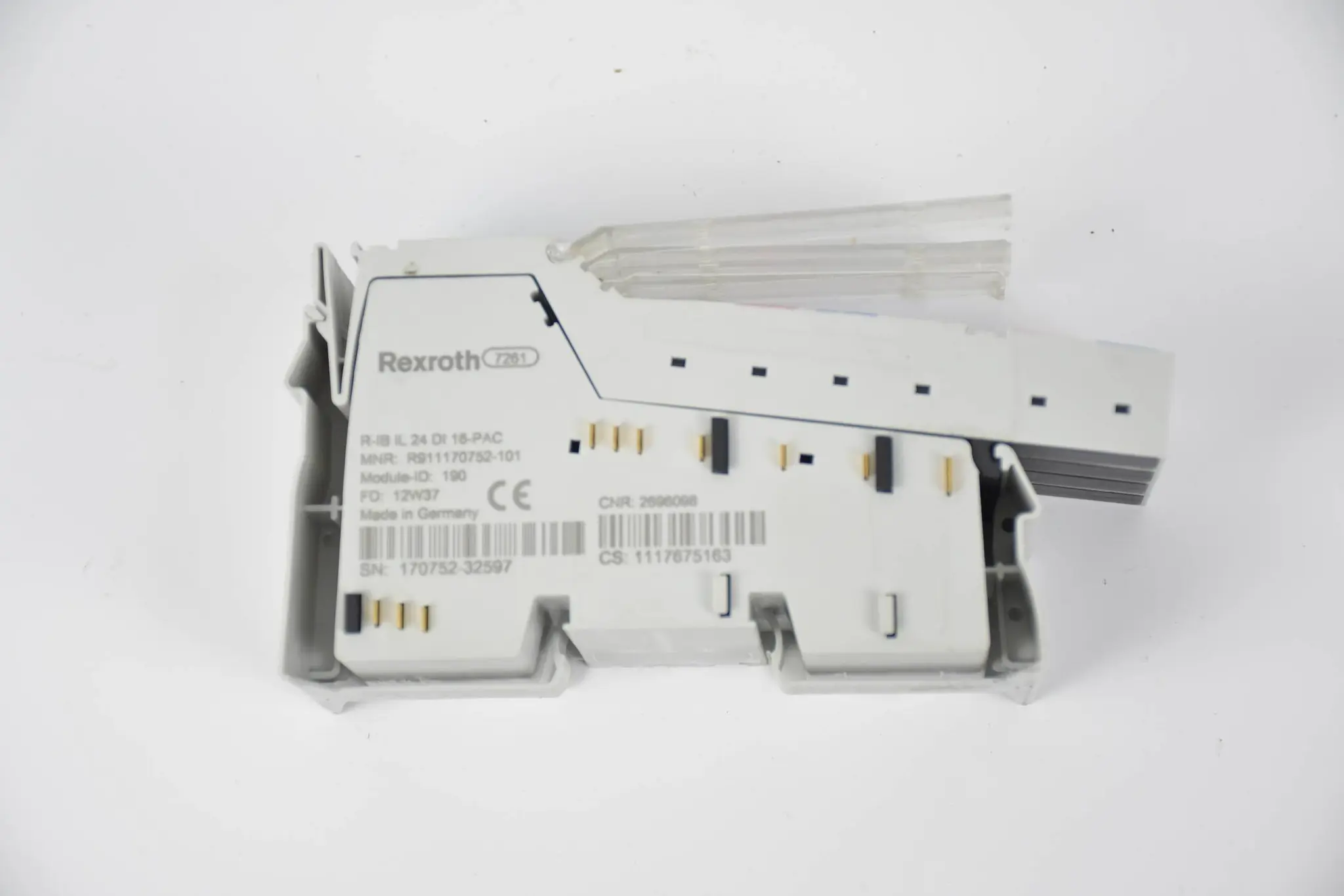 Produktfoto 1 von Rexroth Eingabeklemme R-IB IL 24 DI 16-PAC ( R911170752-101 )