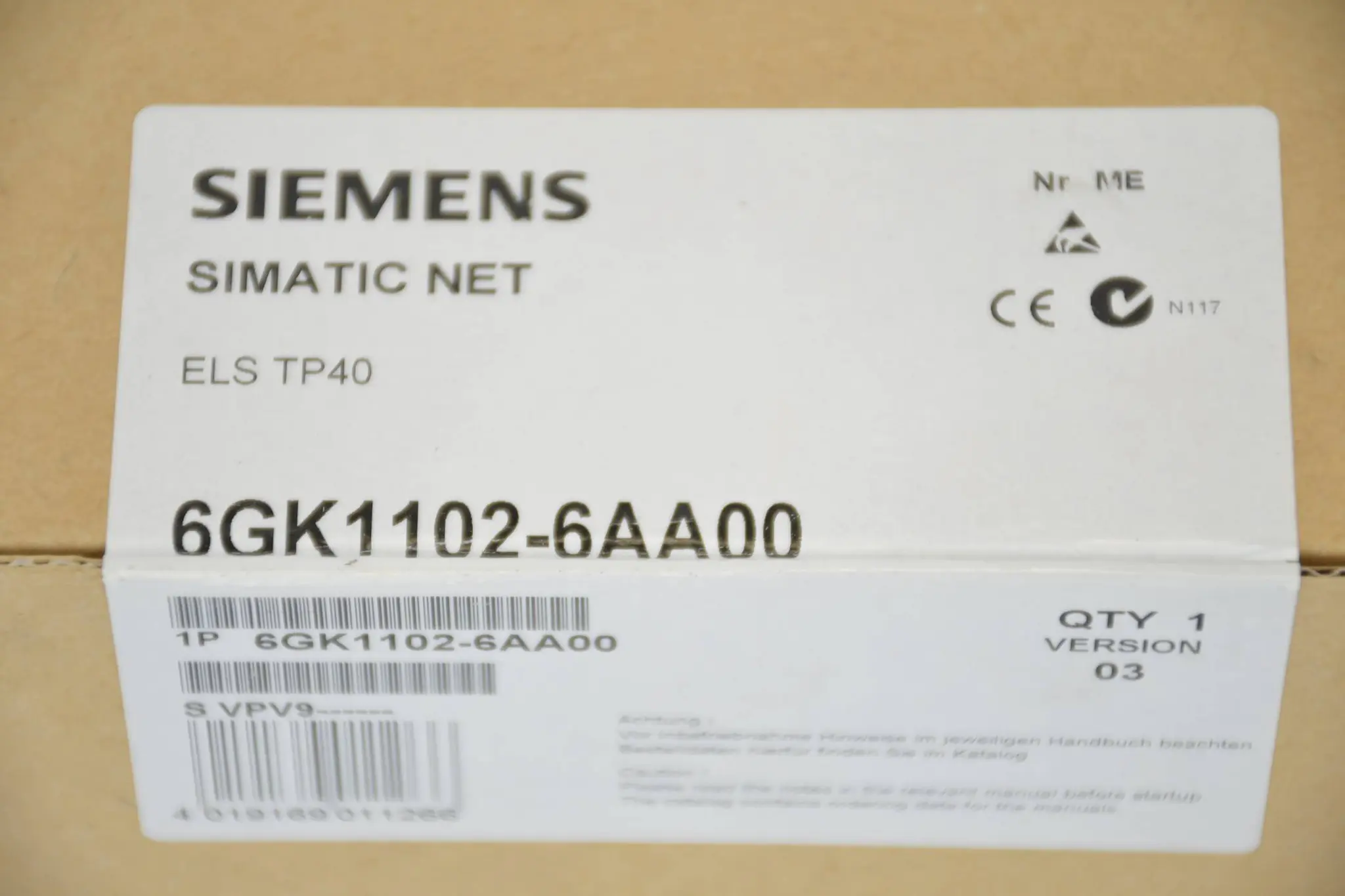 Produktfoto 1 von Siemens simatic NET ELS TP40 Lean Switch 6GK1102-6AA00 ( 6GK1 102-6AA00 ) Ver 03