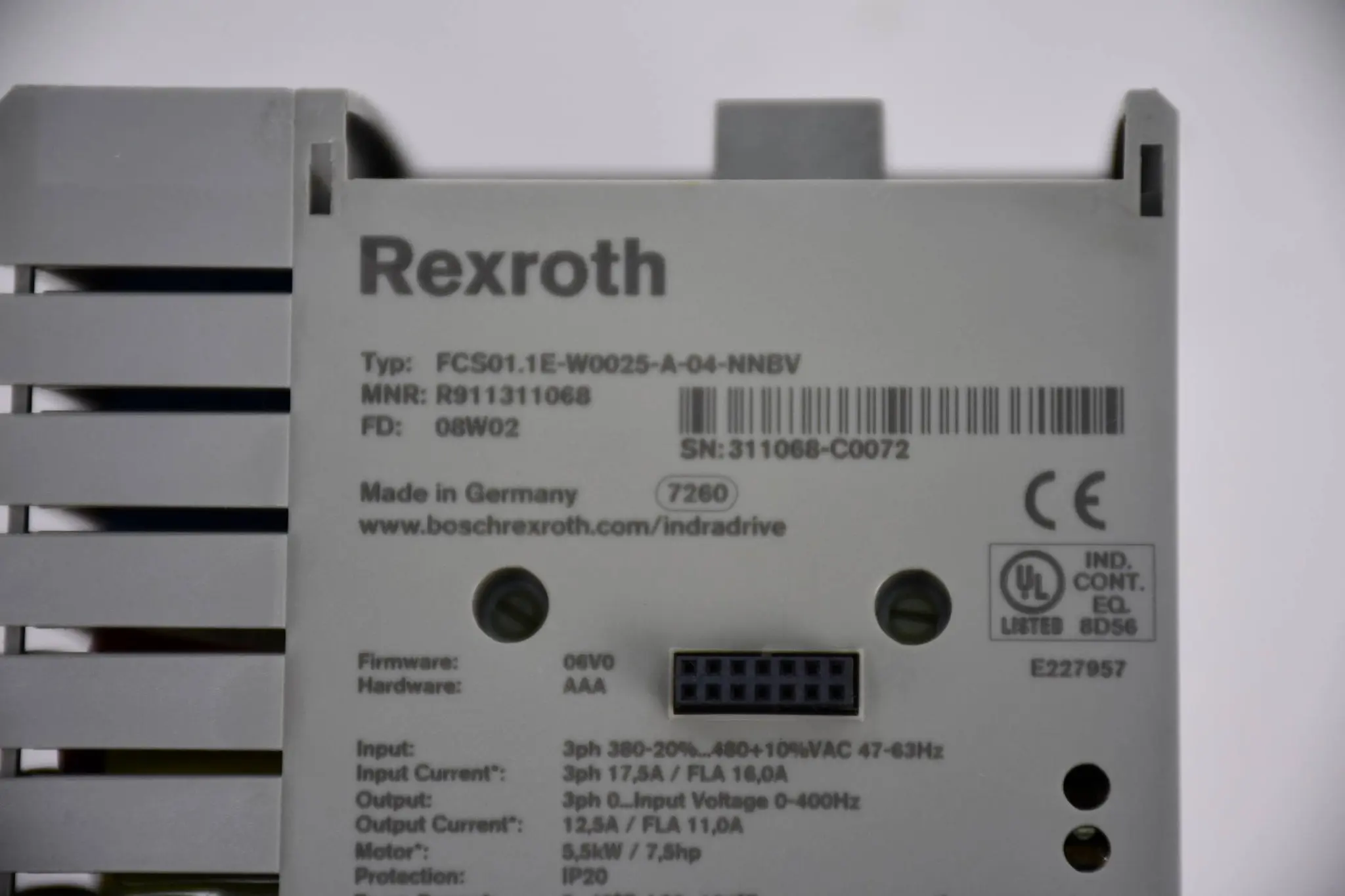 Produktfoto 1 von Bosch Rexroth IndraDrive FC Umrichter FCS01.1E-W0025-A-04-NNBV ( R911311068 )