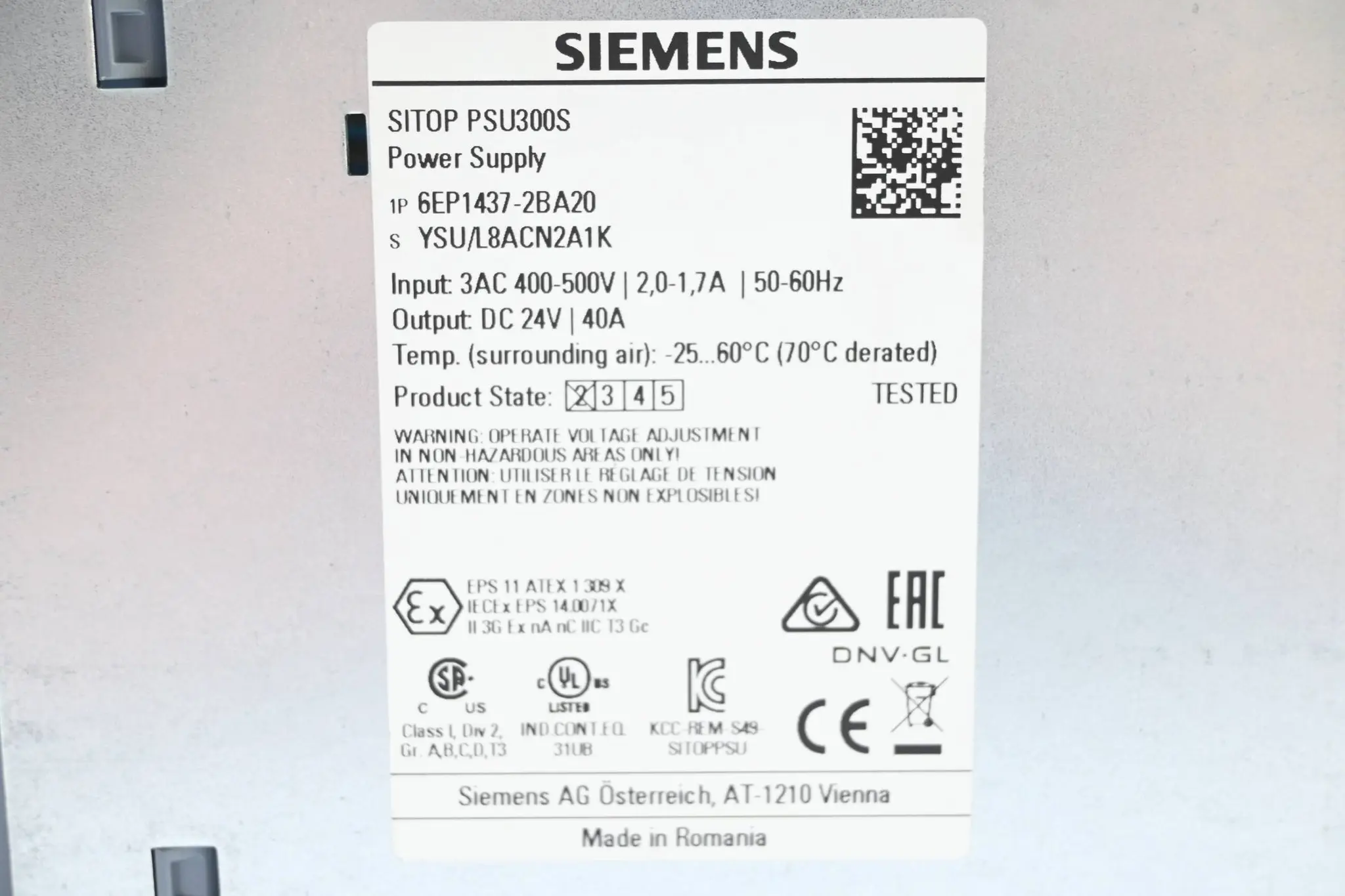 Produktfoto 1 von Siemens Sitop Stromversorgung 6EP1437-2BA20 ( 6EP1 437-2BA20 )