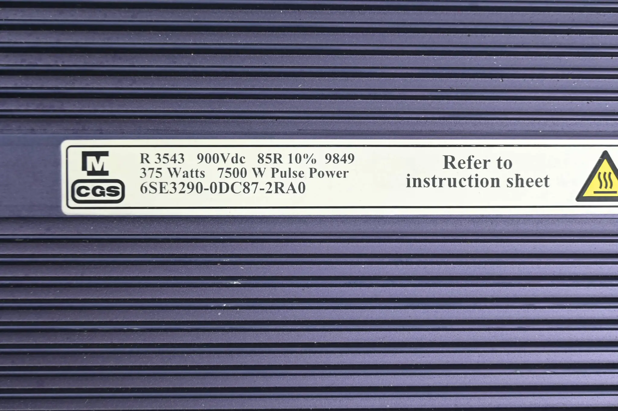 Produktfoto 1 von Siemens Bremswiderstand 6SE3290-0DC87-2RA0 ( 6SE3 290-0DC87-2RA0 )