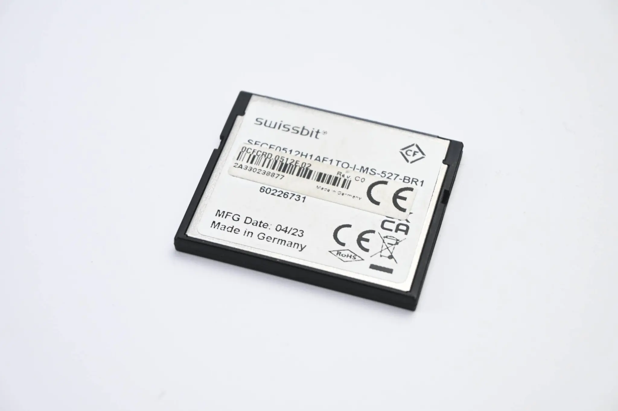 Produktfoto 1 von B&R Automation Swissbit Speicherkarte CompactFlash 512MB 0CFCRD.0512E.02 Rev. C0