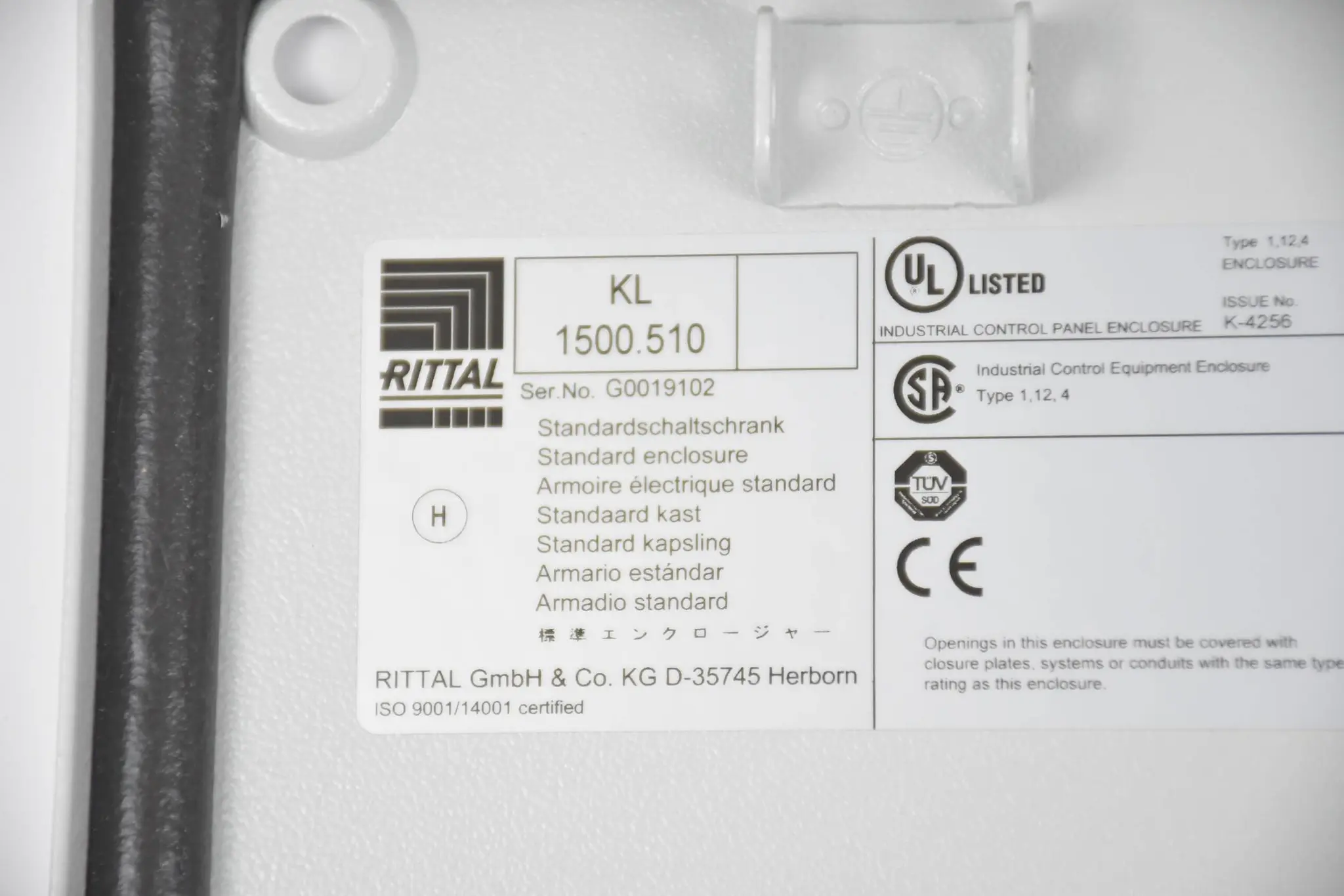 Produktfoto 1 von Rittal Klemmkasten KL 1500.510