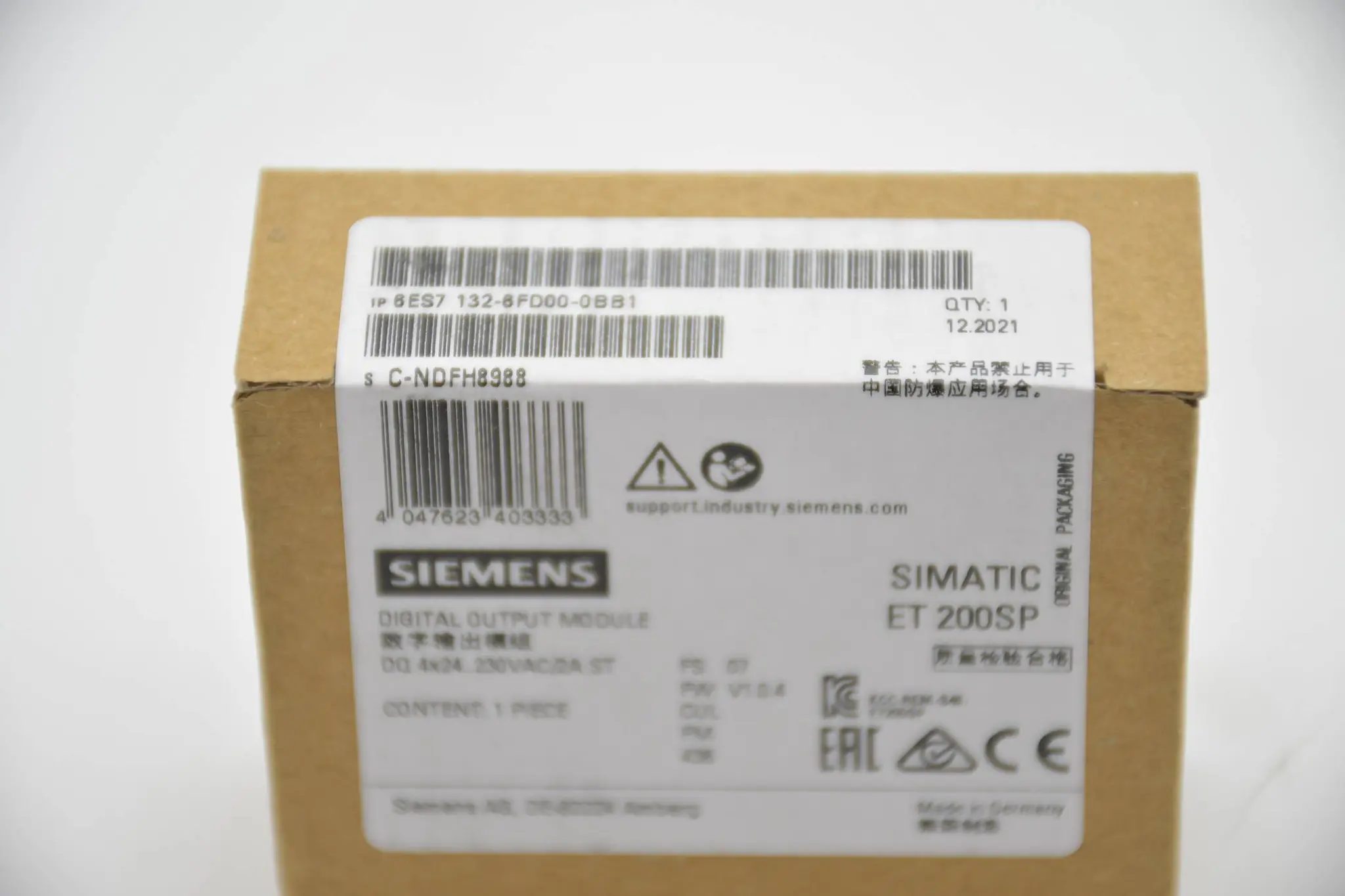 Produktfoto 1 von Siemens simatic ET 200SP Digital 6ES7 132-6FD00-0BB1 ( 6ES7132-6FD00-0BB1 ) E7