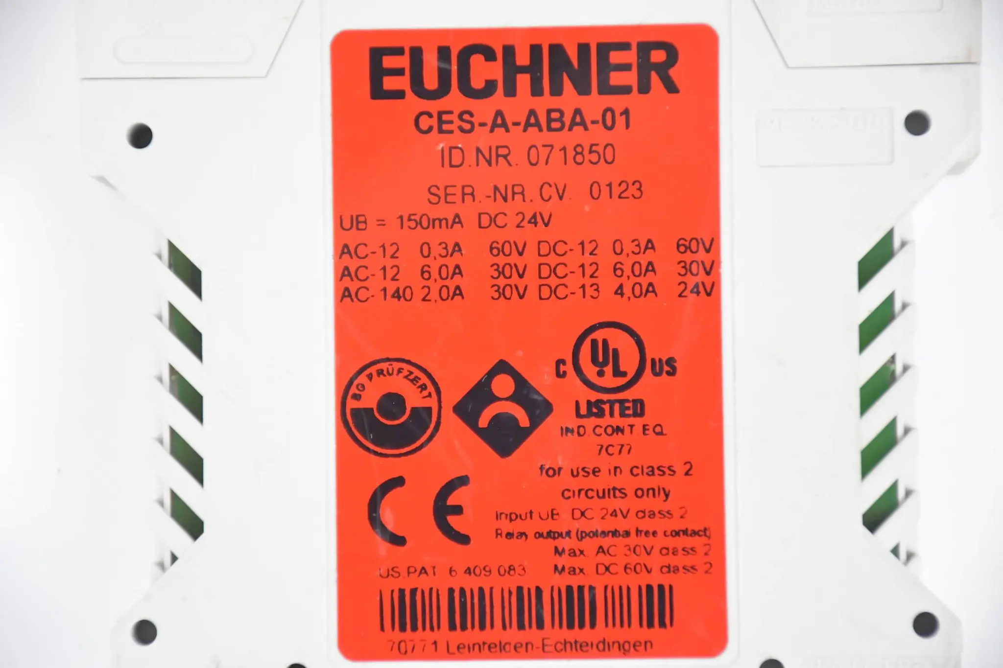 Produktfoto 1 von Euchner Safety switch CES-A-ABA-01 ( 071850 )