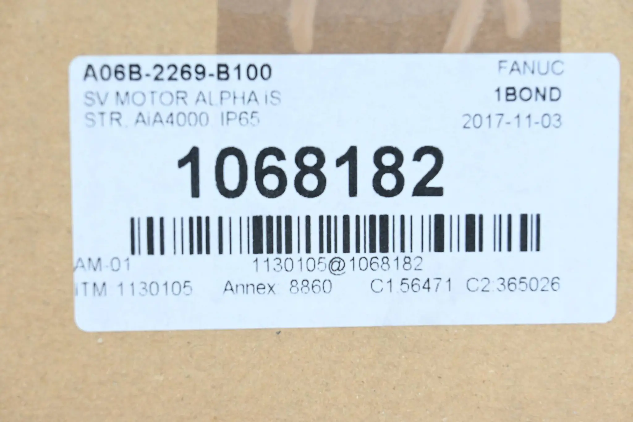 Produktfoto 1 von Fanuc AC Servo Motor A06B-2269-B100