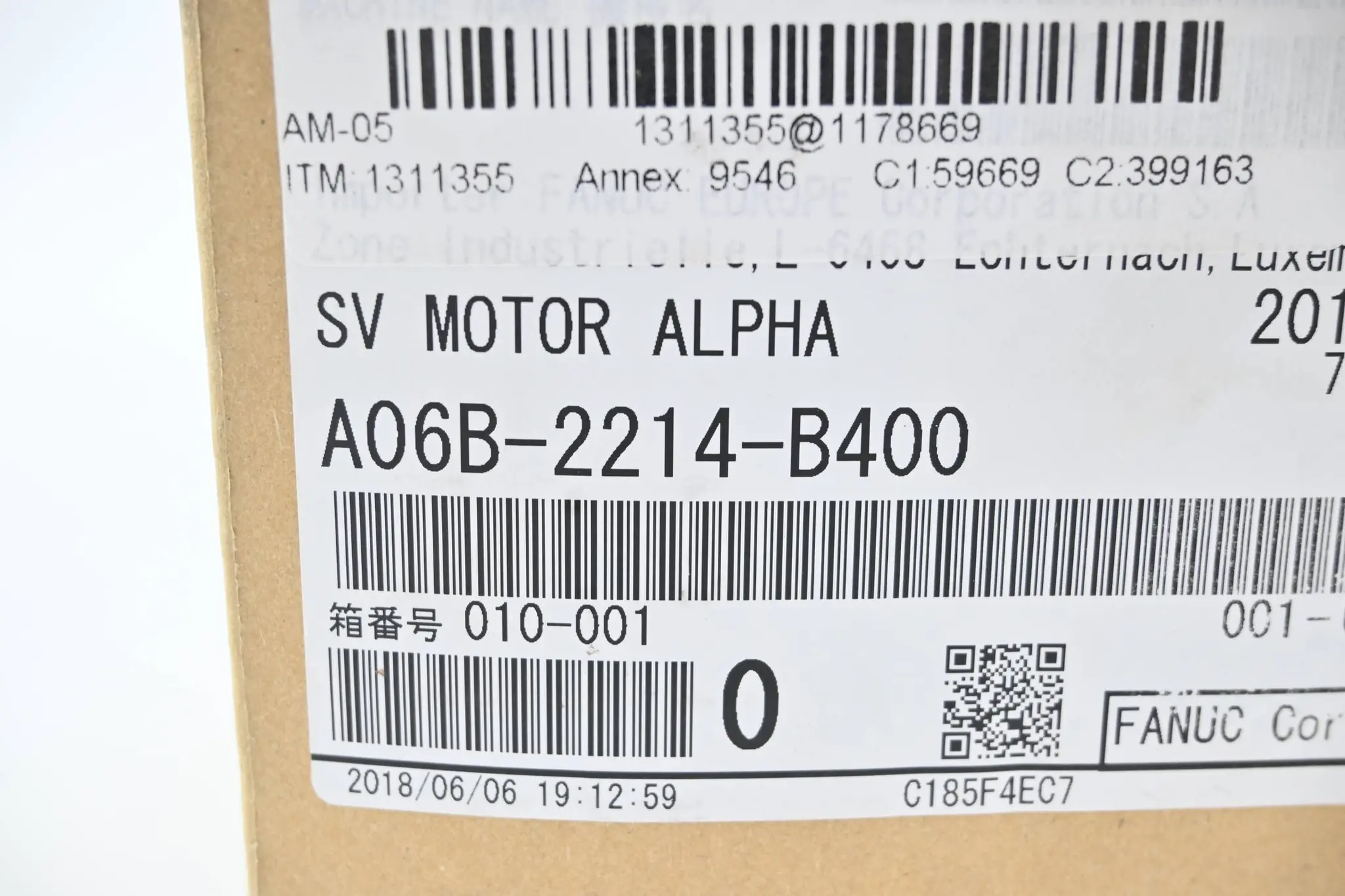 Produktfoto 1 von Fanuc AC Servo Motor A06B-2214-B400