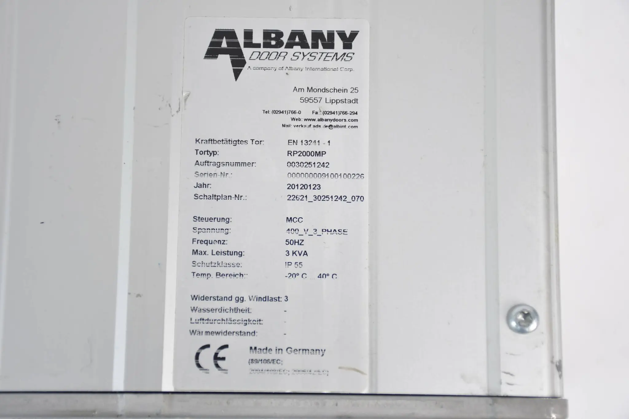 Produktfoto 1 von Albany Door Systems Torsteuerung RP2000MP ( 0030251242 )
