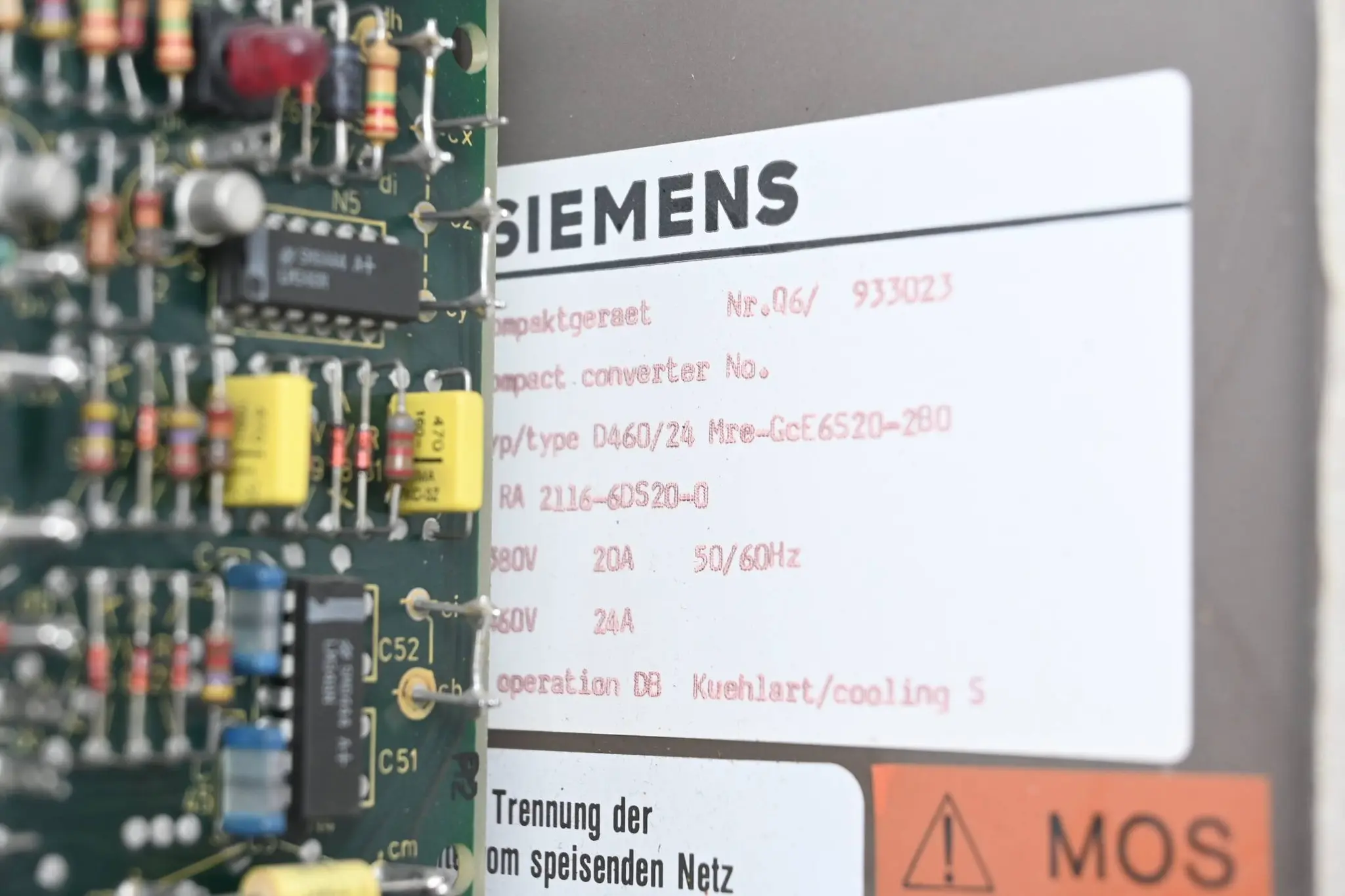 Produktfoto 1 von Siemens Simoreg Stromrichtergerät 6RA2116-6DS20-0 ( 6RA2 116-6DS20-0 )