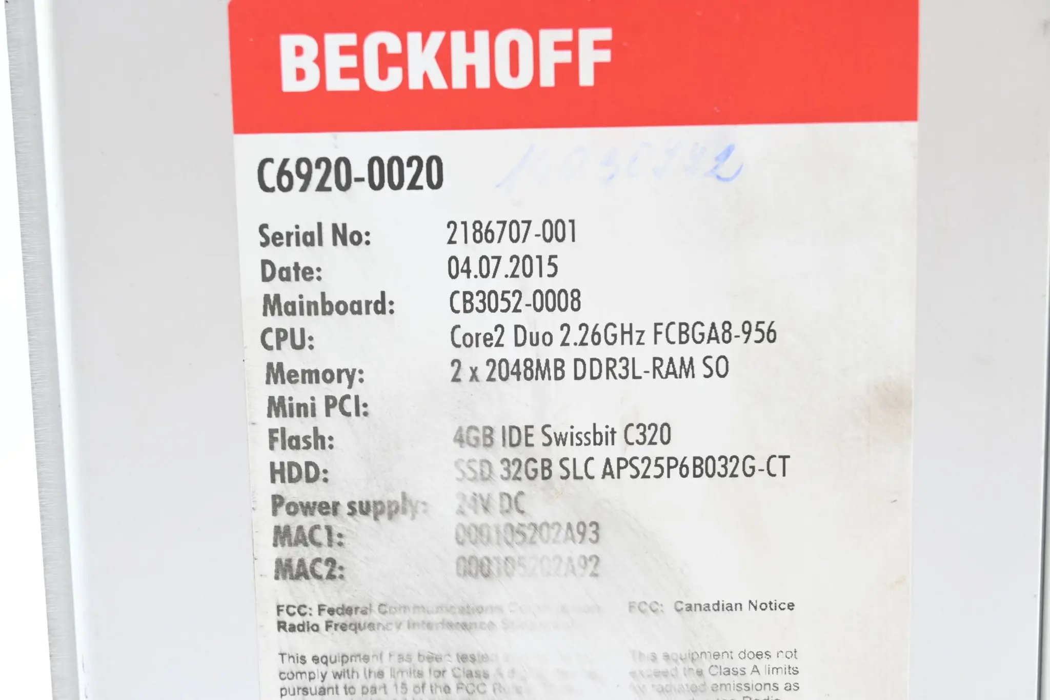 Produktfoto 1 von Beckhoff Schaltschrank-Industrie-PC C6920-0020