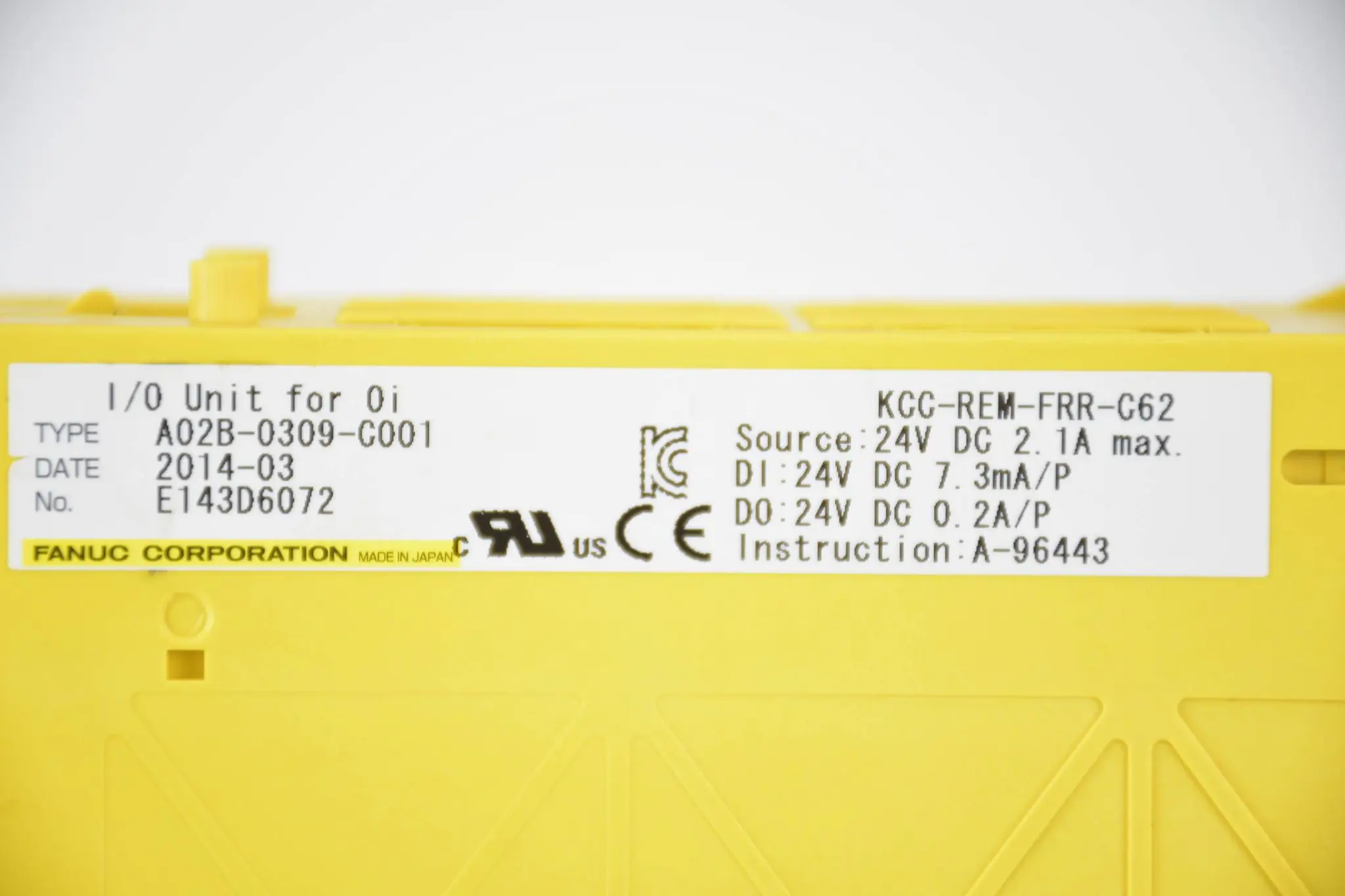 Produktfoto 1 von Fanuc LTD. I/O Einheit A02B-0319-C001 inkl. PLC PCB A16B-2203-0881/05A