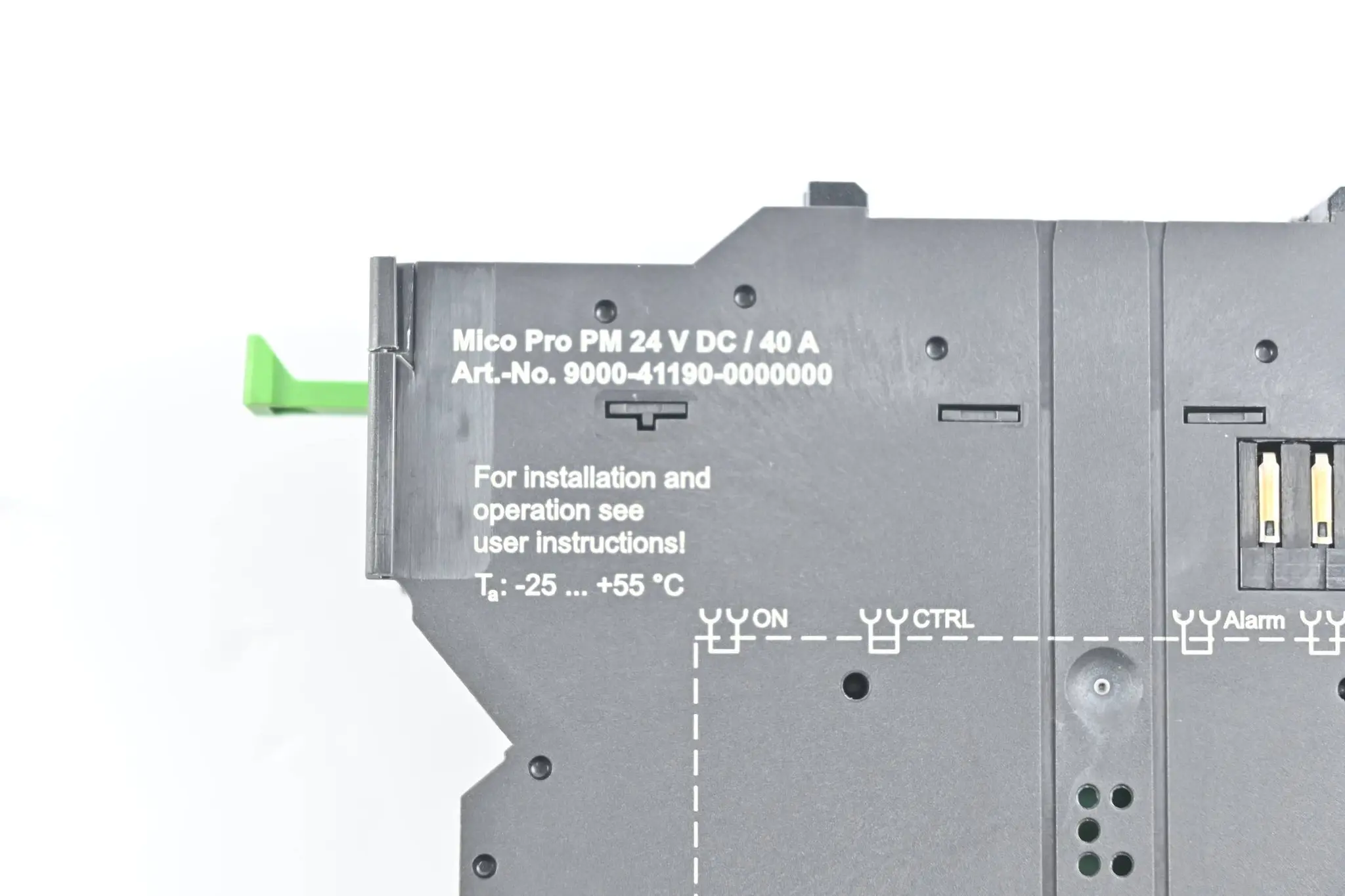 Produktfoto 1 von Murr Elektronik Einspeisemodul Mico Pro PM 24 VDC/40A ( 9000-41190-0000000 )