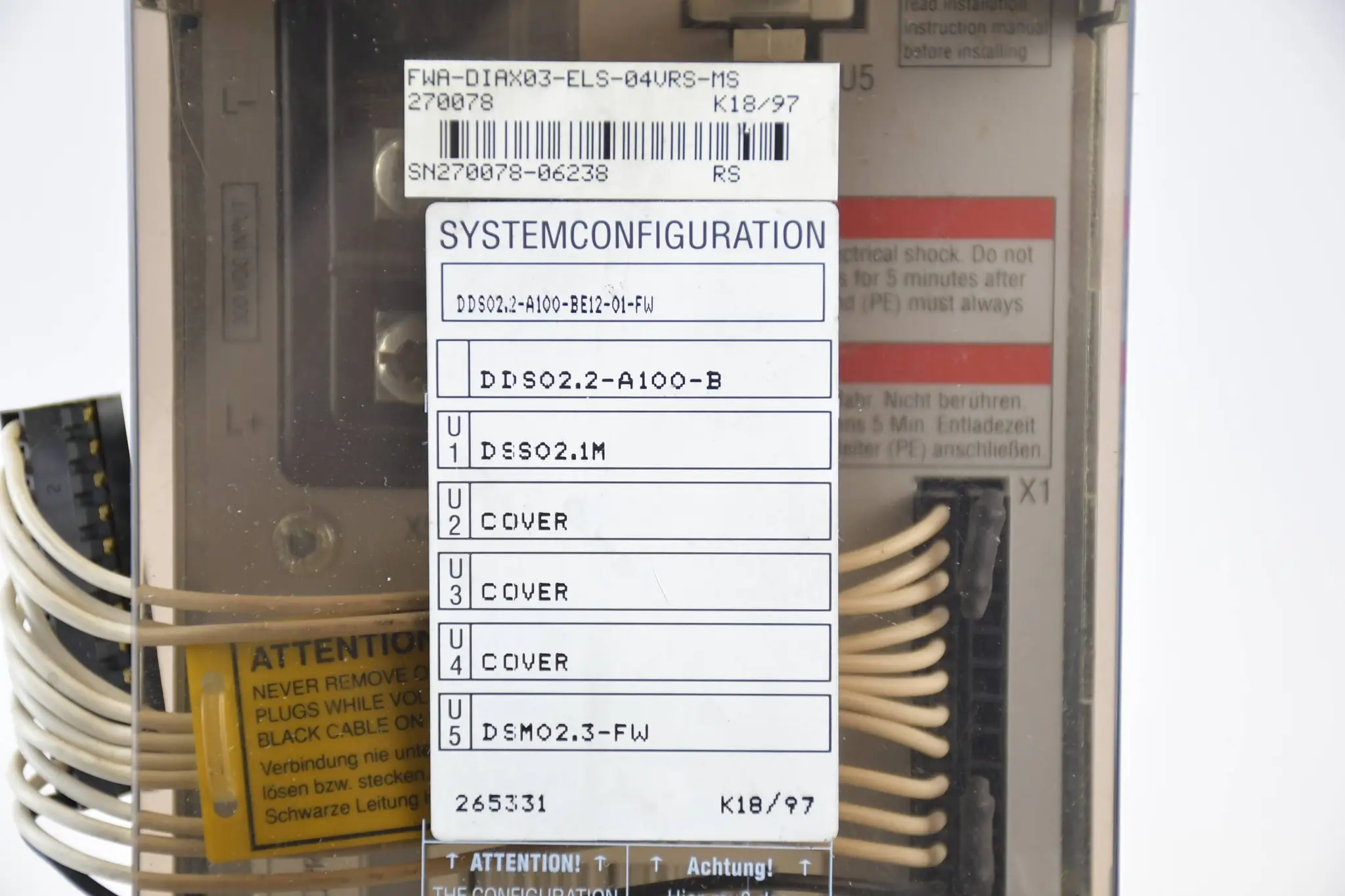 Produktfoto 1 von Indramat Rexroth AC Servo DDS02.2-A100-BE12-01-FW ( R911265331 ) konfiguriert