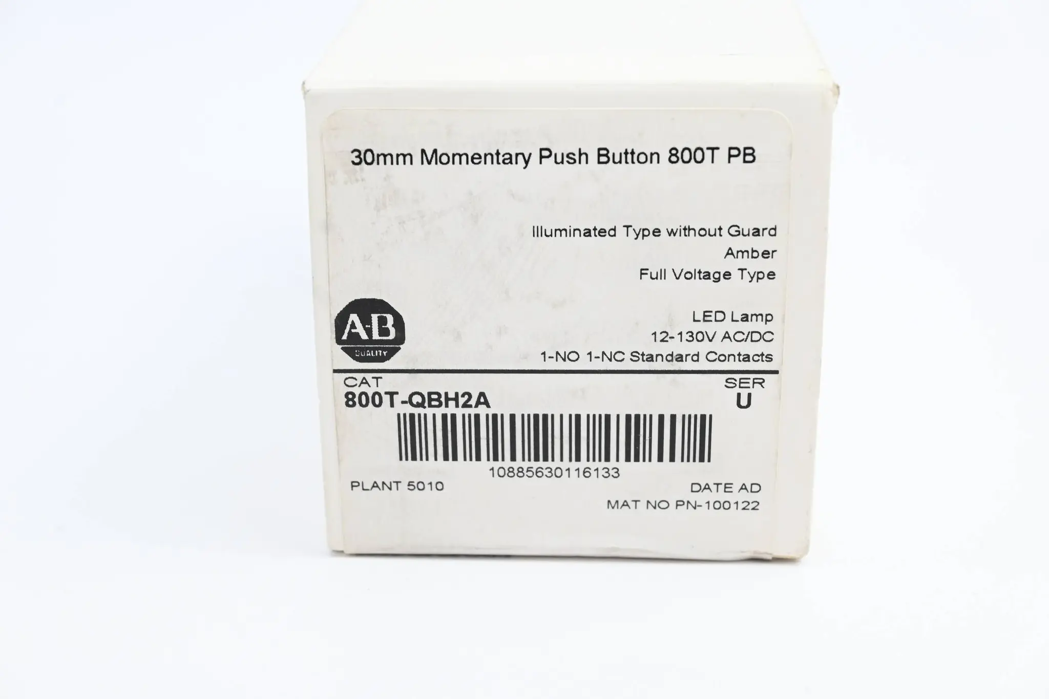 Produktfoto 1 von Allen Bradley 30mm Momentary Push Button 800T PB ( 800T-QBH2A )