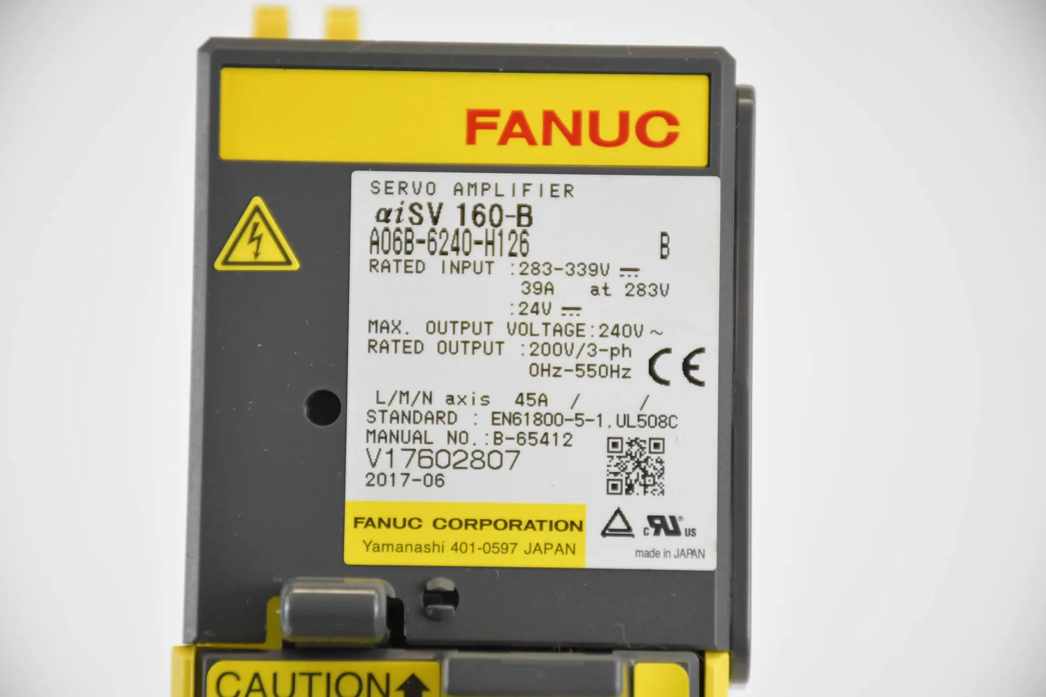 Produktfoto 1 von Fanuc LTD. α( Alpha )i A06B-6240 Servo AMP Modul AiSV 160-B A06B-6240-H126 Ver B