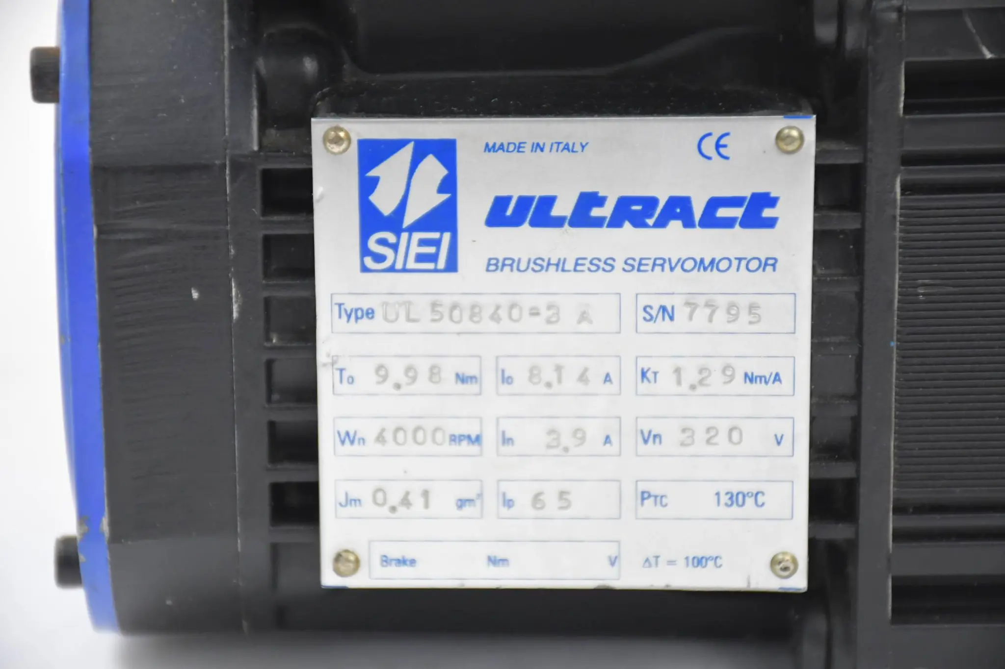 Produktfoto 1 von Siei Ultract Brushless Servomotor UL50840-3A