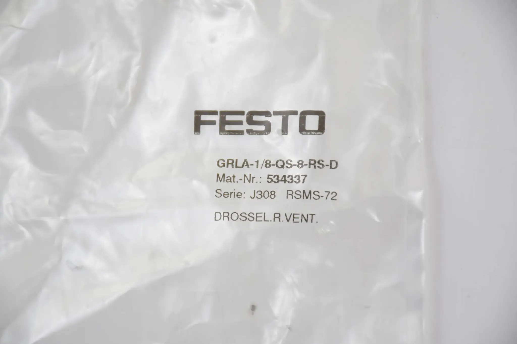Produktfoto 1 von Festo Drossel-Rückschlagventil GRLA-1/8-QS-8-RS-D ( 534337 )