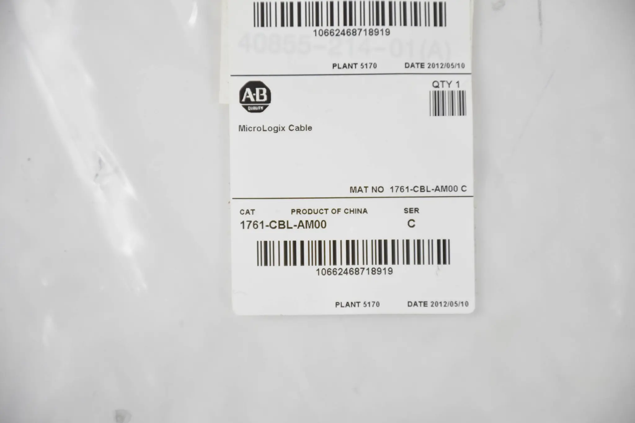 Produktfoto 1 von Allen Bradley MicroLogix Kabel 1761-CBL-AM00