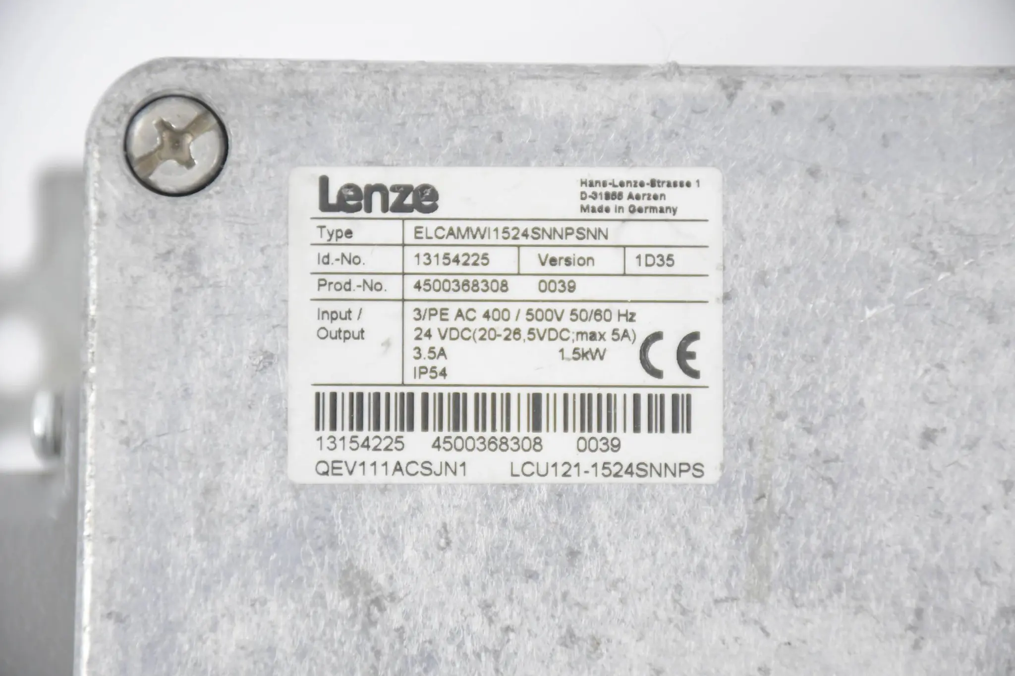 Produktfoto 1 von Lenze Motorsteuerung ELCAMWI1524SNNPSNN