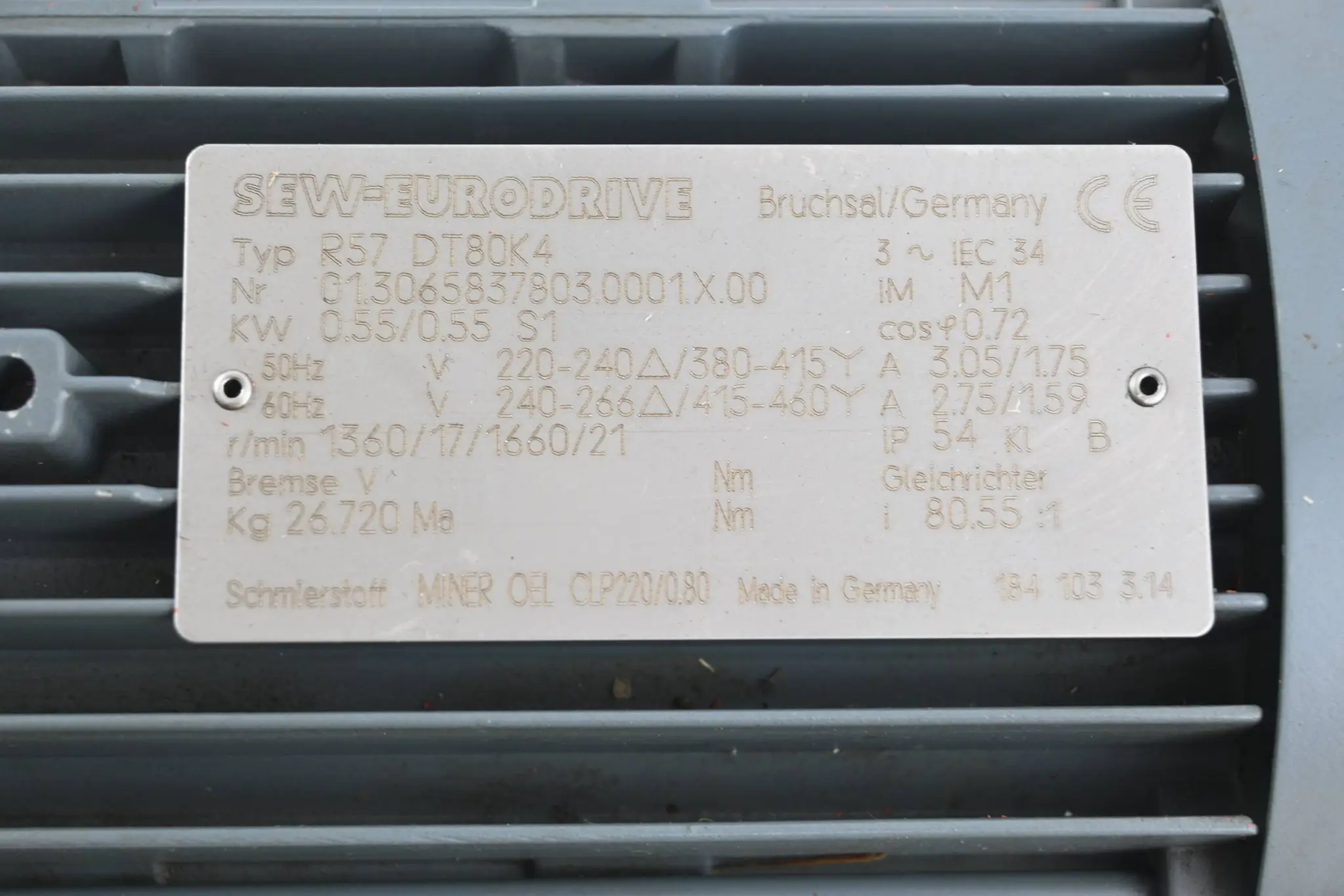 Produktfoto 1 von SEW Eurodrive Getriebemotor R57DT80K4 ( R57 DT80K4 )