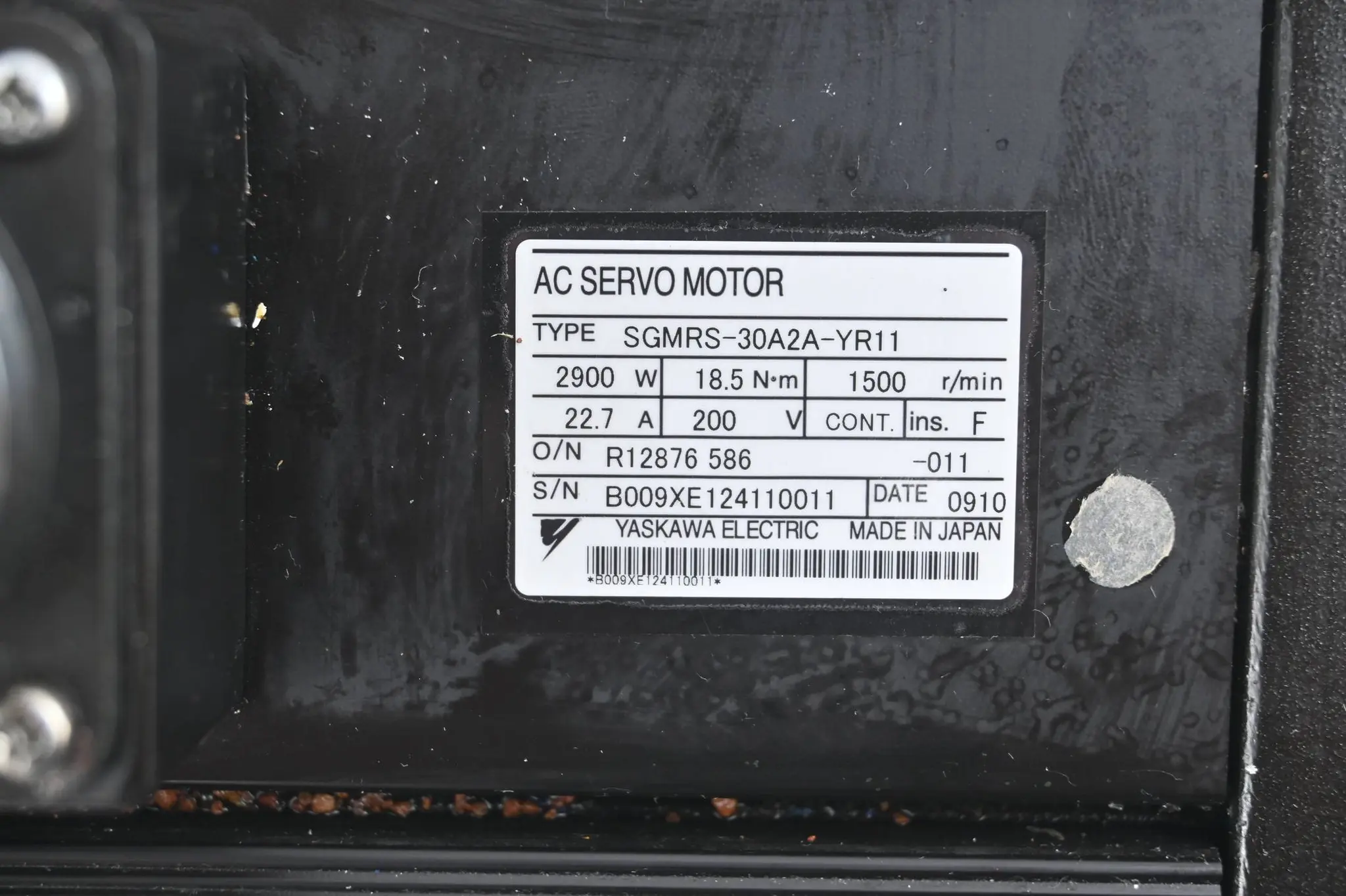 Produktfoto 1 von Yaskawa AC Servo Motor SGMRS-30A2A-YR11 ( 2900W 200V 22,7A 1500/min )