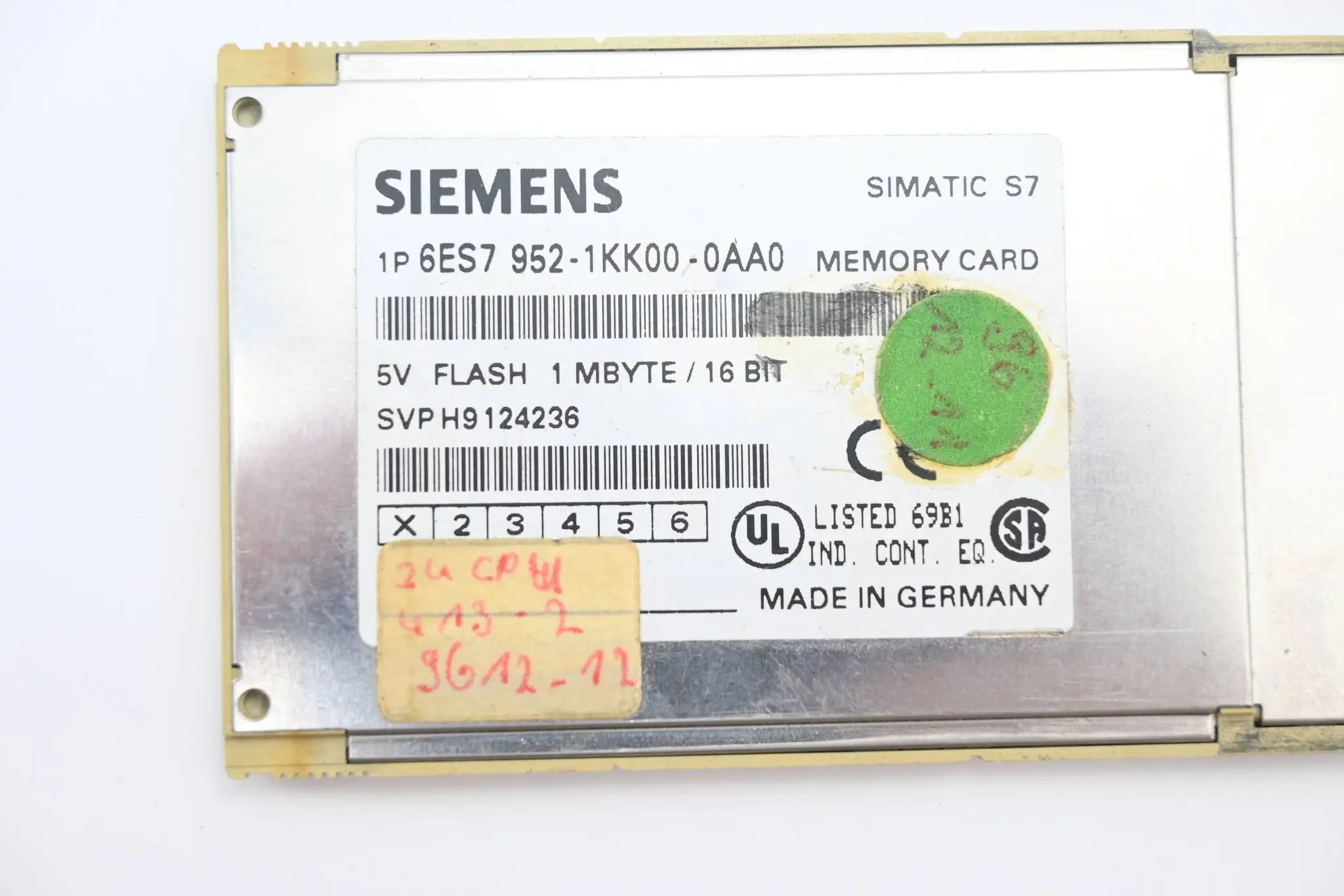 Produktfoto 1 von Siemens Simatic S7 Memory Card 6ES7952-1KK00-0AA0 ( 6ES7 952-1KK00-0AA0 )
