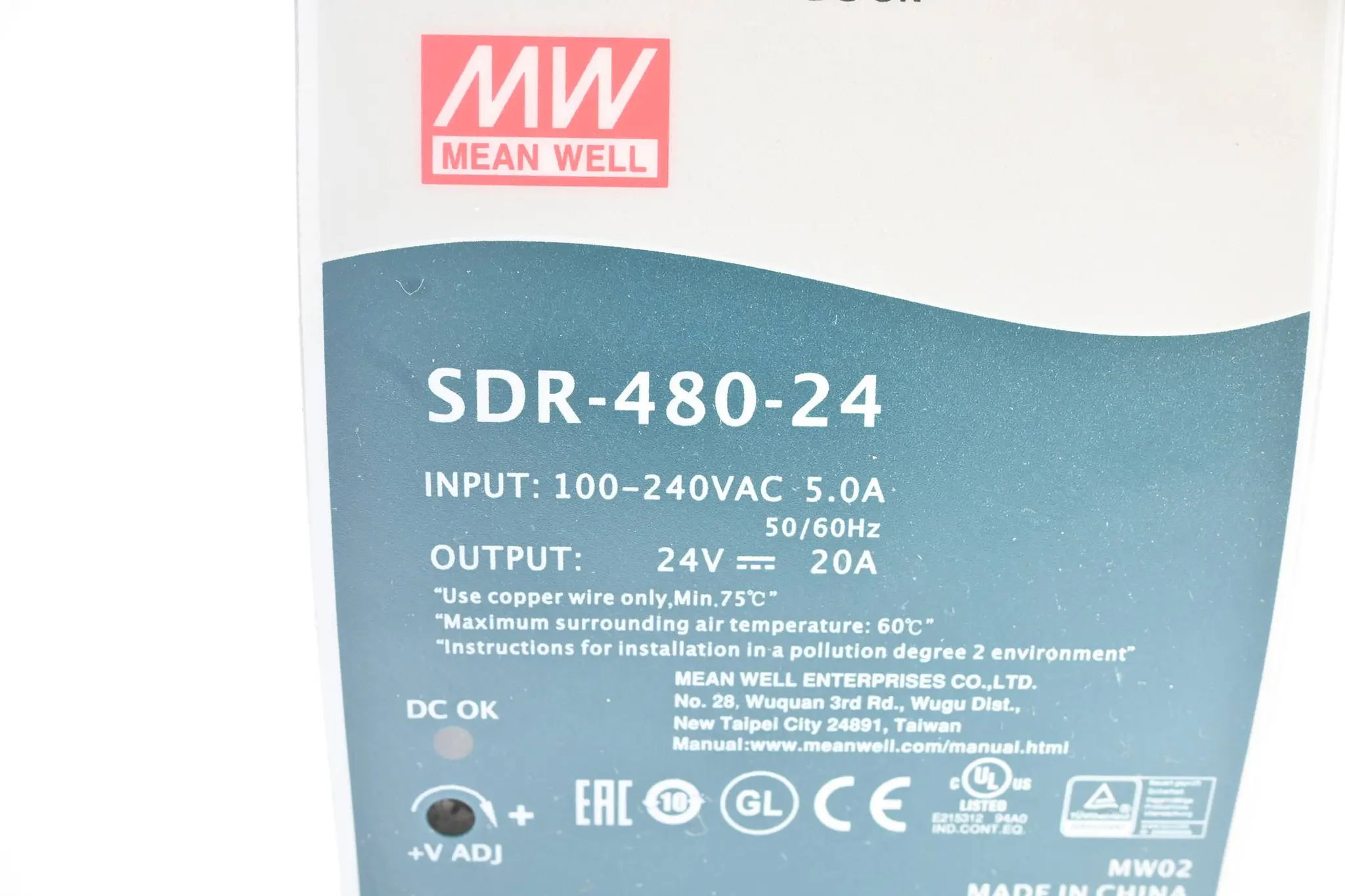 Produktfoto 1 von Mean Well Hutschienen-Netzteil SDR-480-24