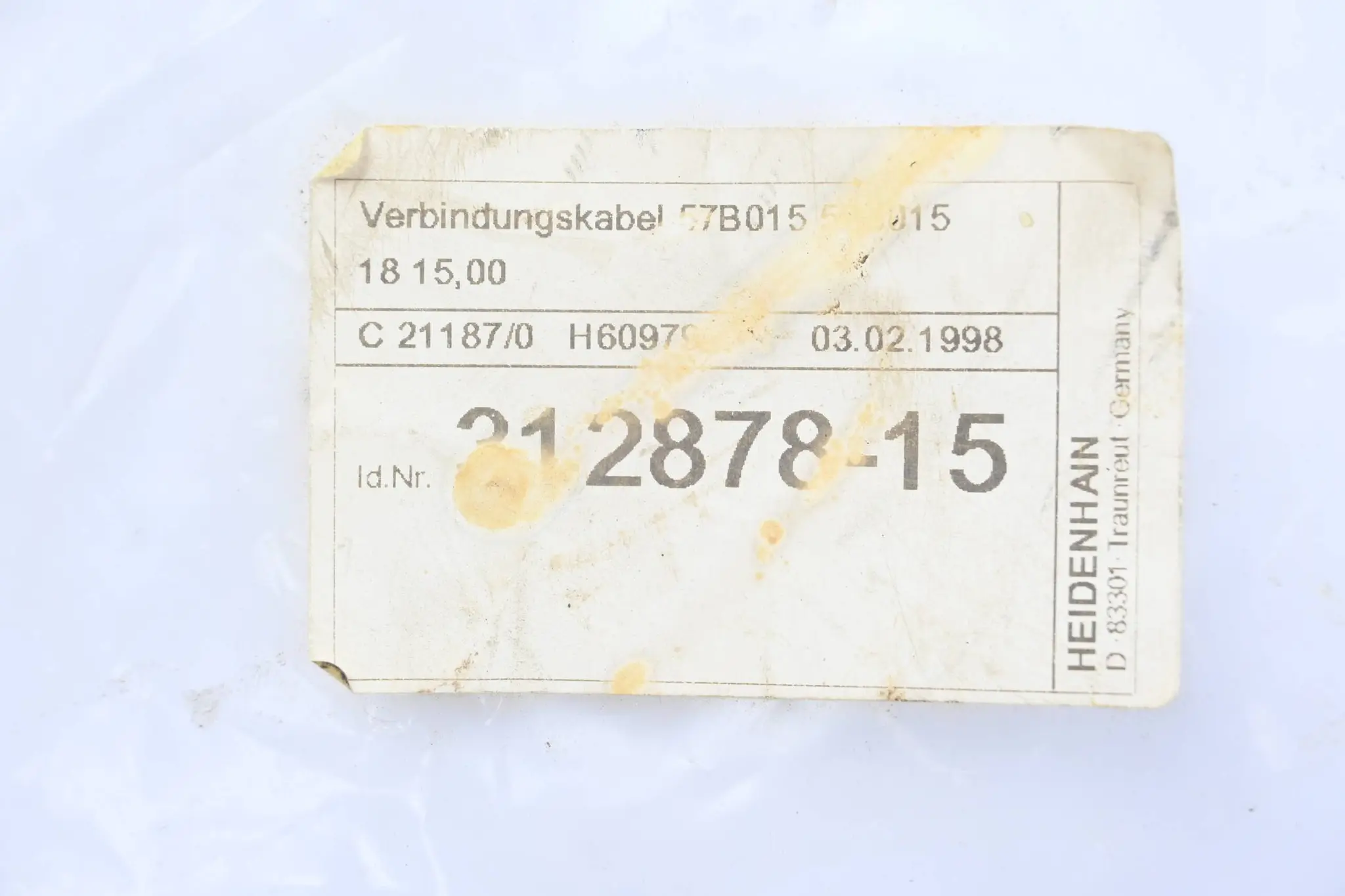 Produktfoto 1 von Heidenhain Verbindungskabel 312878-15 ( 31287815 )