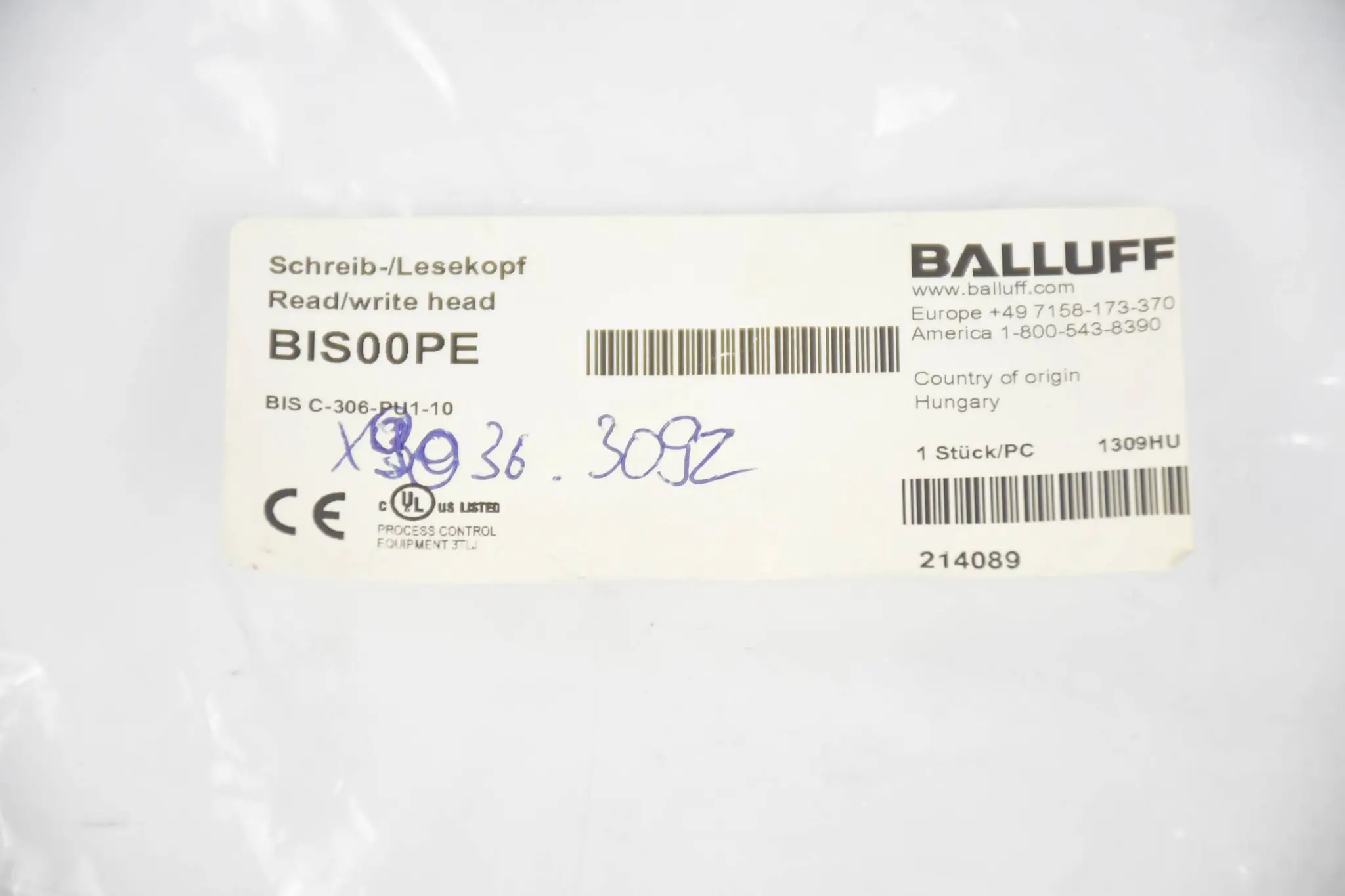 Produktfoto 1 von Balluff Schreib-/Lesekopf BIS00PE ( BIS C-306-PU1-10 )