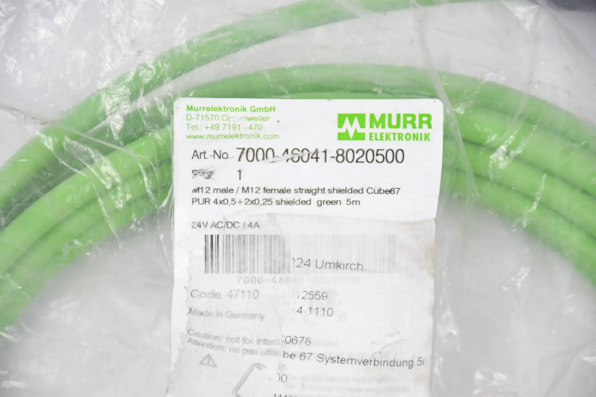 Produktfoto 1 von Murr Elektronik Systemverbindung 5M 7000-46041-8020500