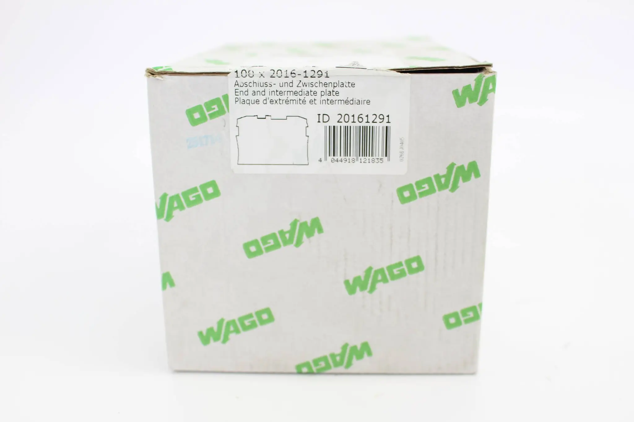 Produktfoto 1 von 100x Wago 2016-1201 End and intermediate plate