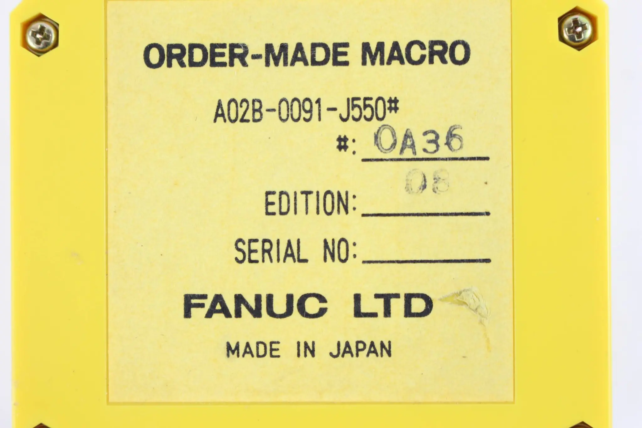 Produktfoto 1 von Fanuc Order-Made Macro Modul A02B-0091-J550#0A36