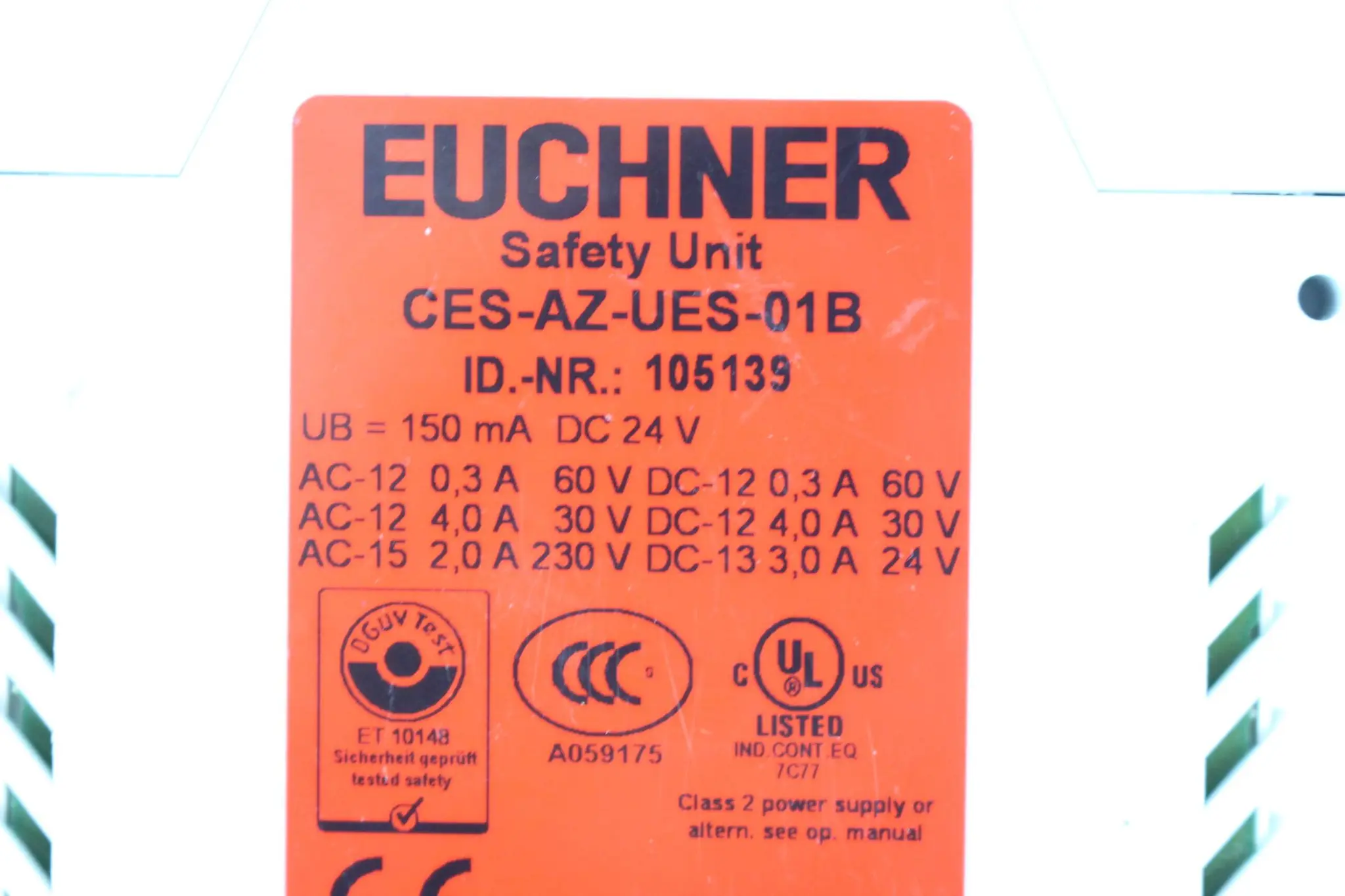 Produktfoto 1 von Euchner Sicherheitseinheit CES-AZ-UES-01B ( 105139 ) 150 mA, 24 V