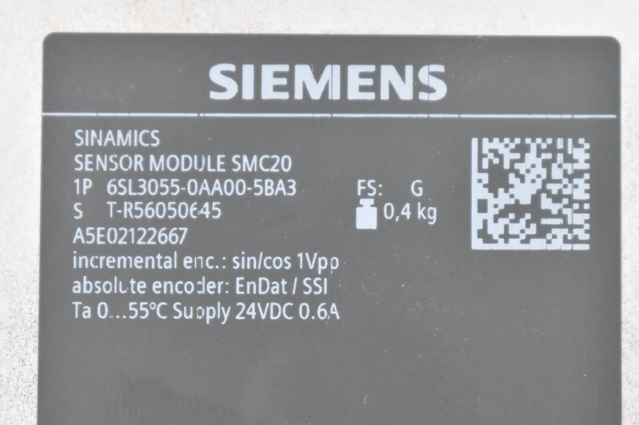 Produktfoto 1 von Siemens sinamics S120 SMC20 6SL3 055-0AA00-5BA3 ( 6SL3055-0AA00-5BA3 )