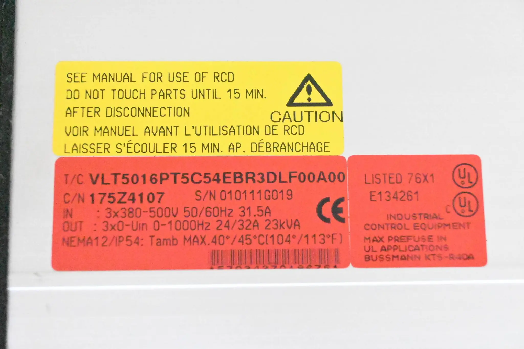 Produktfoto 1 von Danfoss Variable Drive Frequenzumrichter VLT5016PT5C54EBR3DLF00A00 ( 175Z4107 )