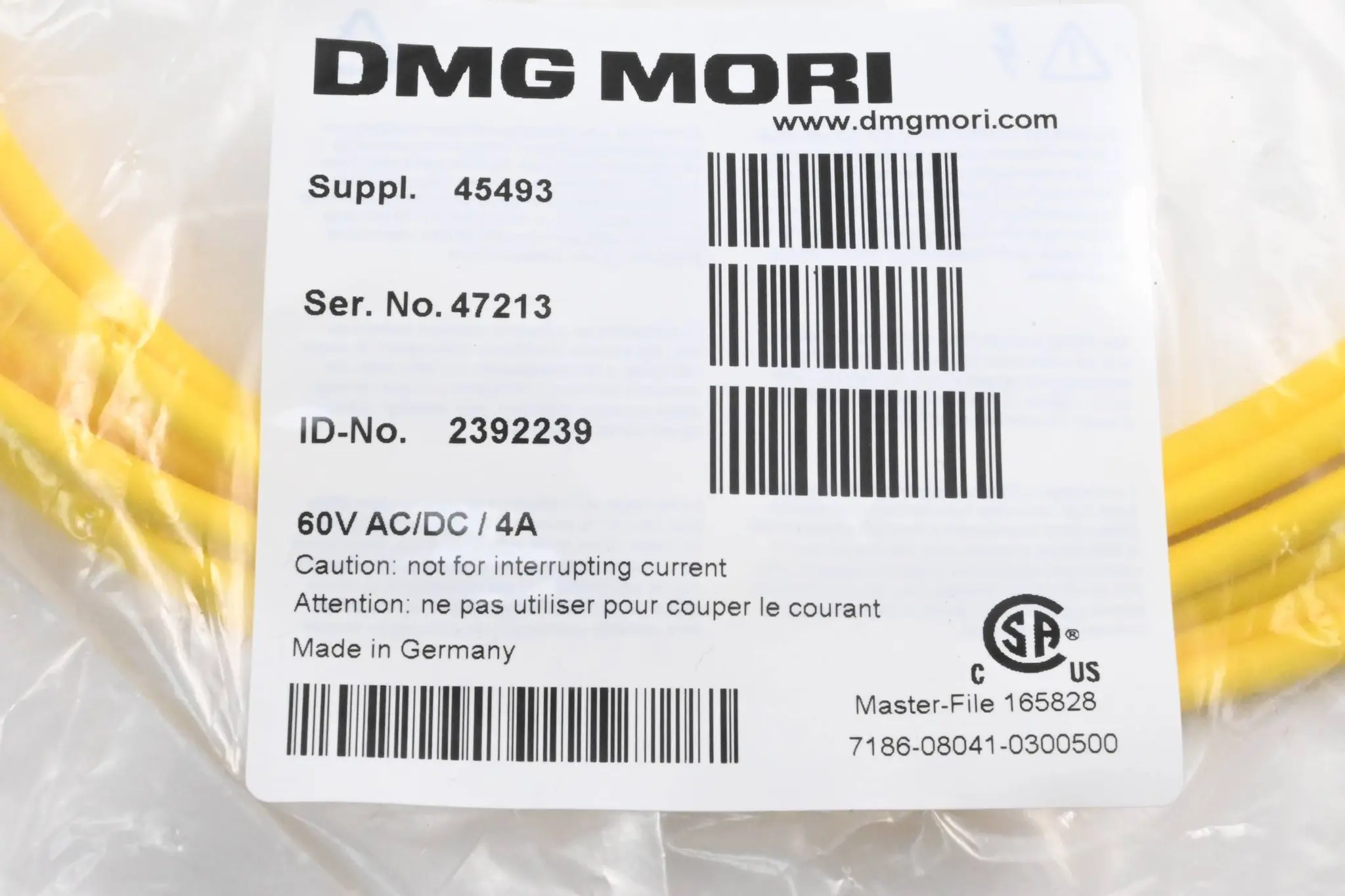 Produktfoto 1 von DMG Mori Kabel 45493 ( 2392239 ) 7186-08041-0300500