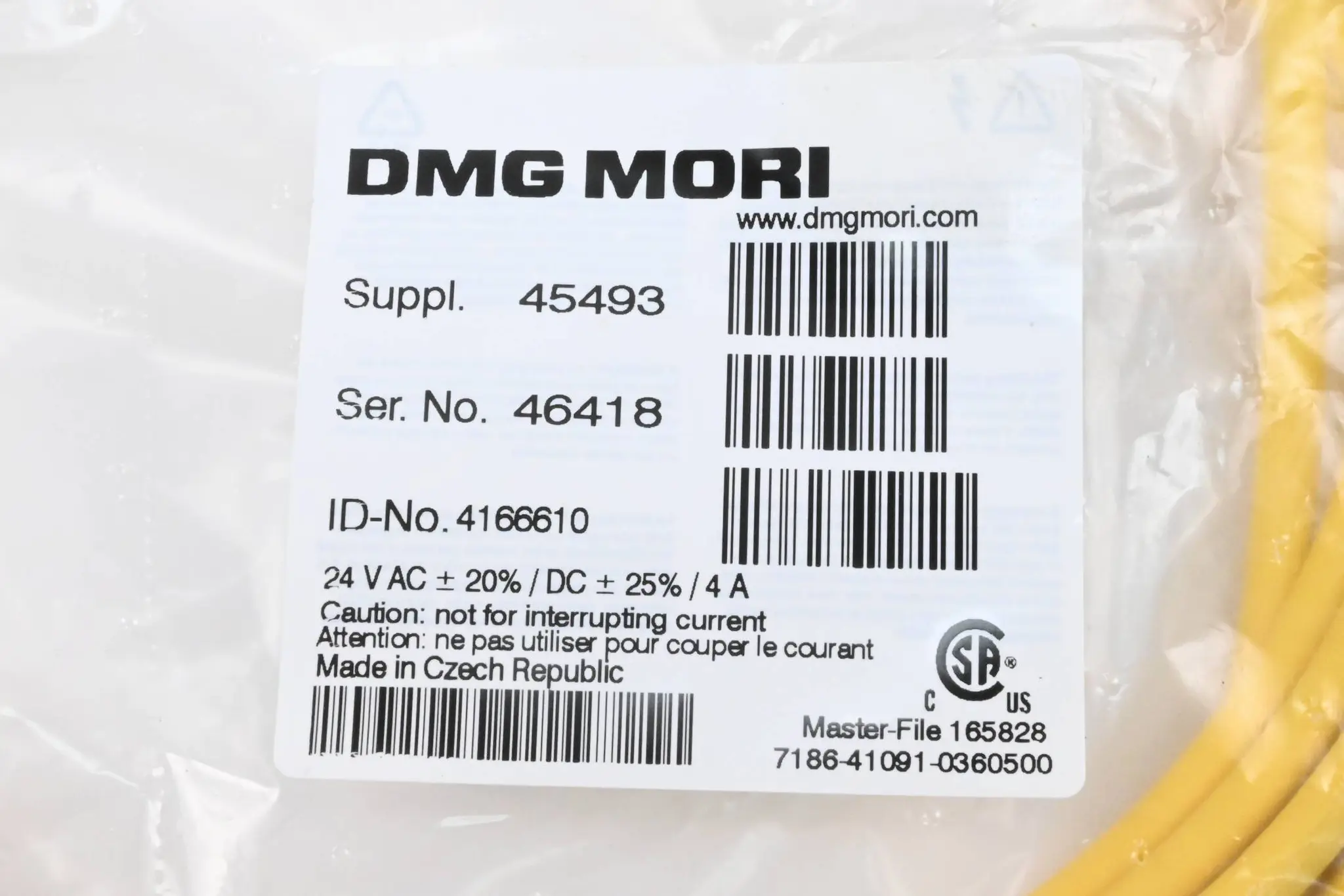 Produktfoto 1 von DMG Mori Kabel 45493 ( 4166610 ) 7186-41091-0360500