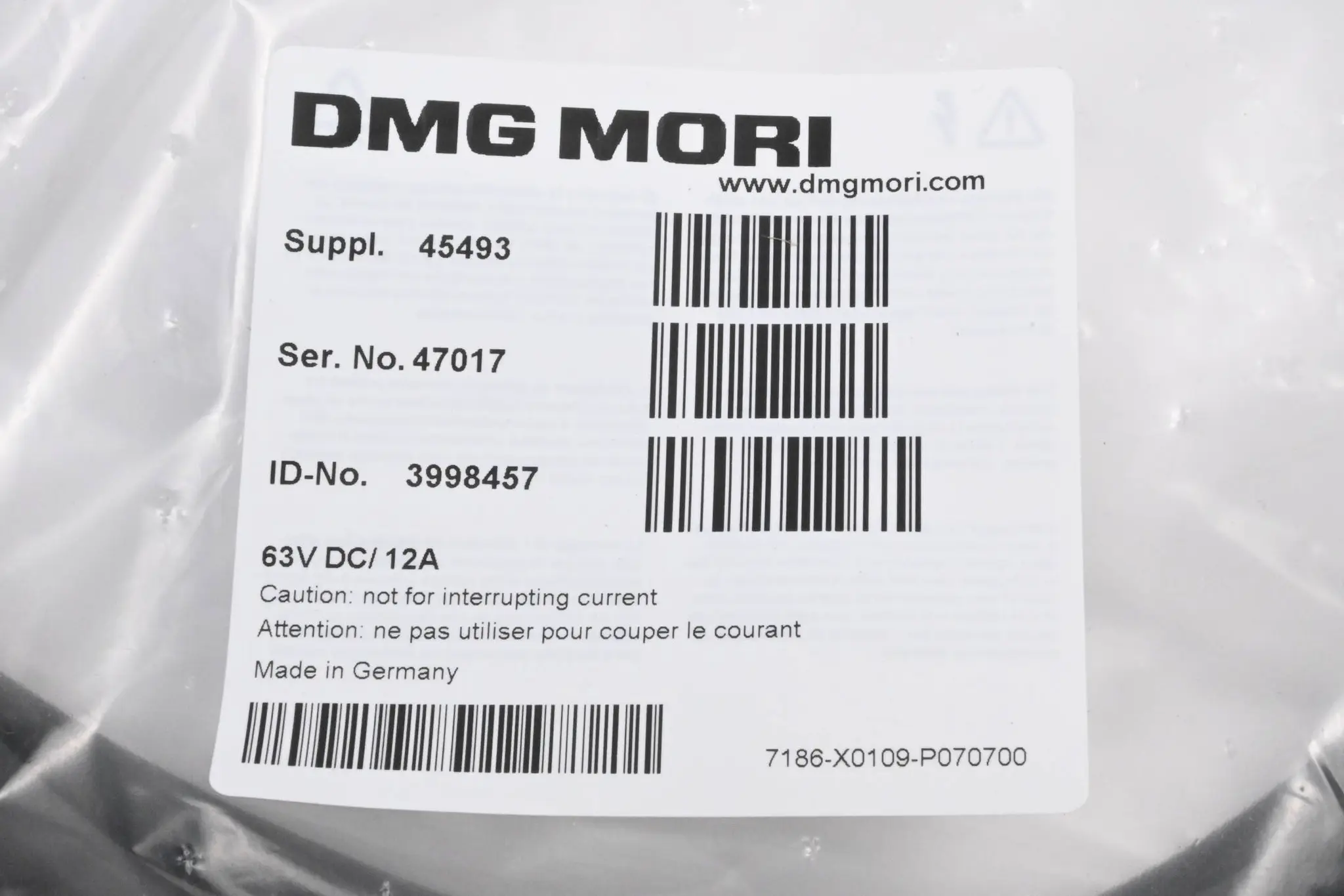 Produktfoto 1 von DMG Mori Kabel 45493 ( 3998457 ) 7186-X0109-P070700
