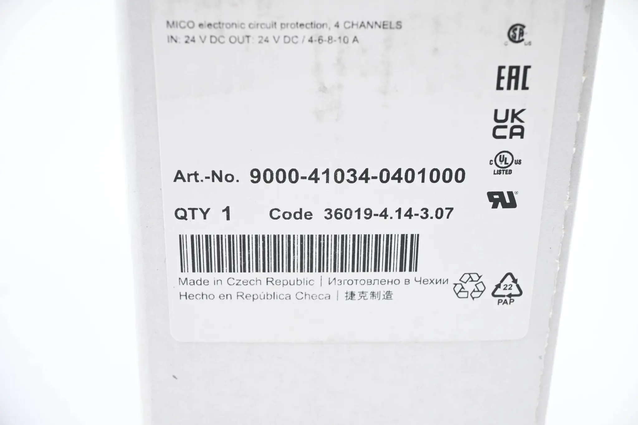Produktfoto 1 von Murr Elektronik MICO Lastkreisüberwachung 4-kanalig ( 9000-41034-0401000 )