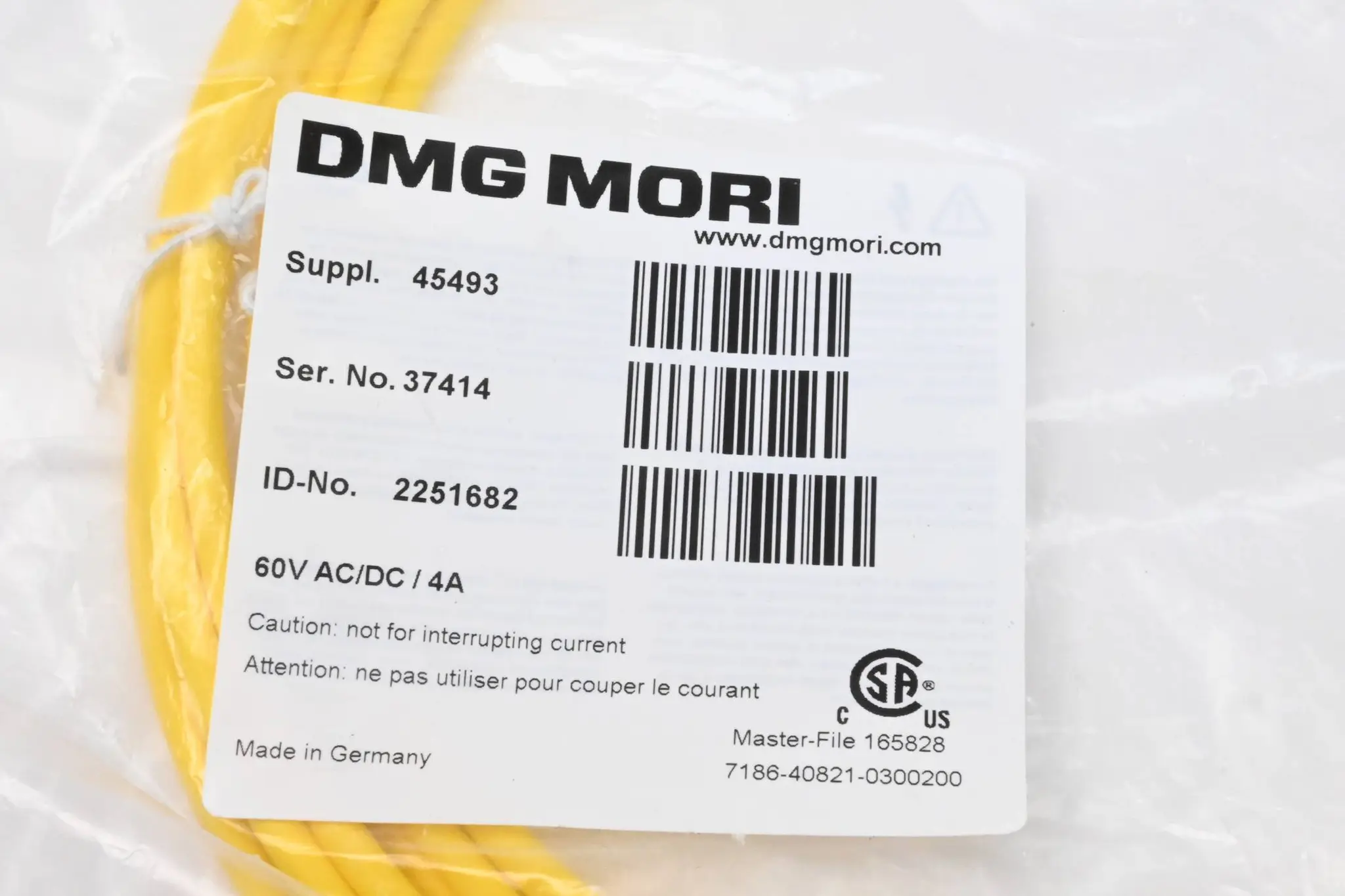 DMG Mori Kabel 45493 ( 2251682 ) 7186-40821-0300200
