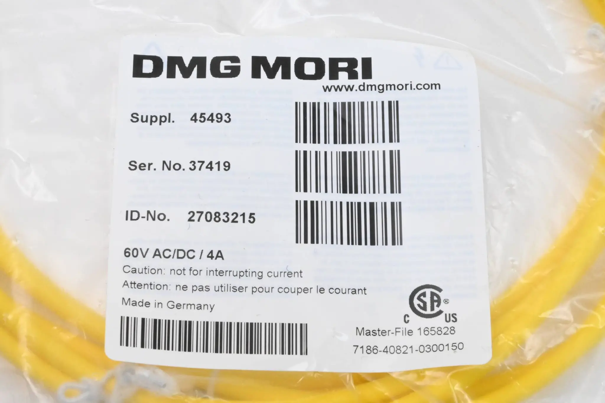 Produktfoto 1 von DMG Mori Kabel 45493 ( 27083215 ) 7186-40821-0300150